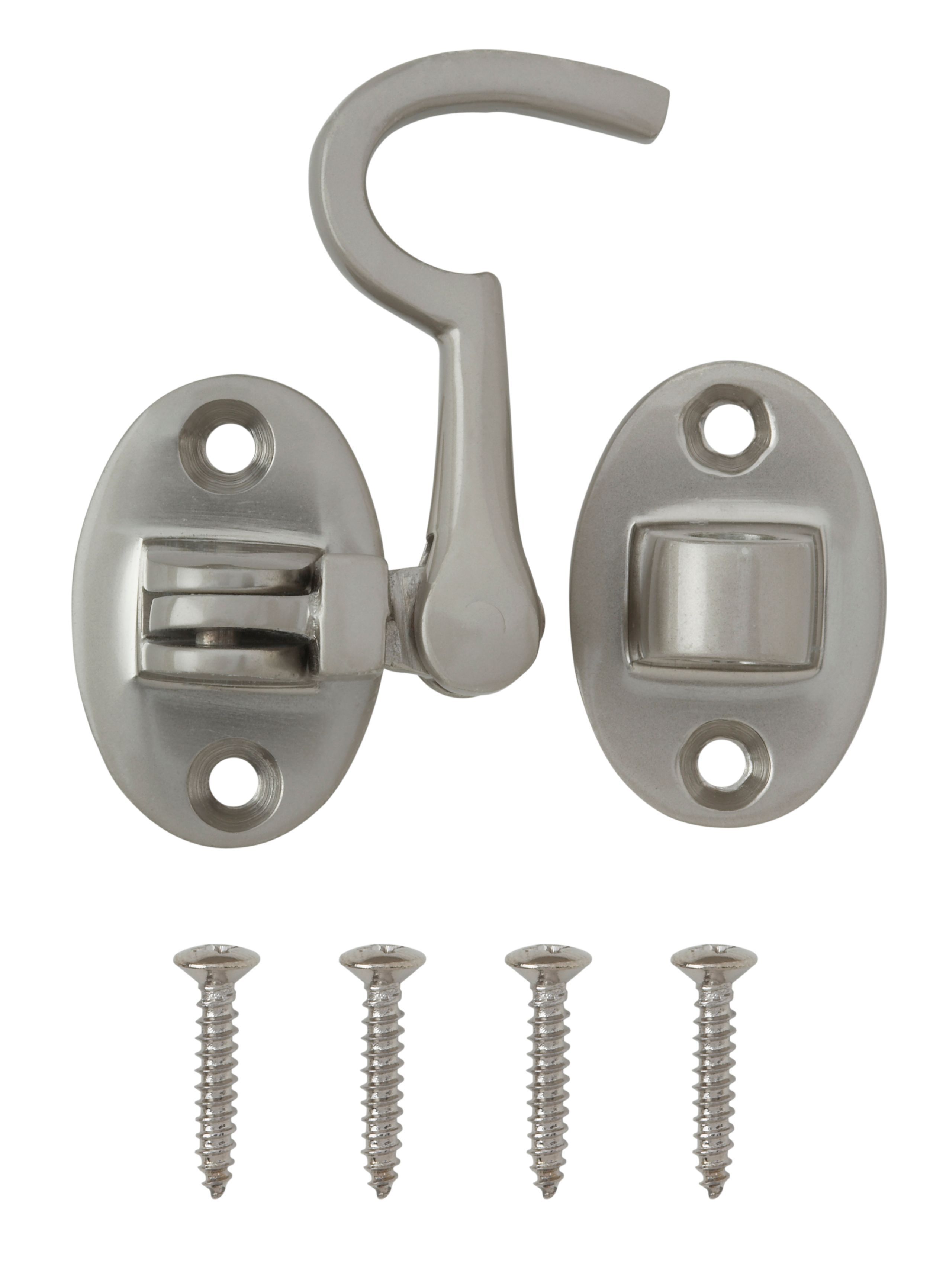 B Q Galvanised Nickel Effect Zamac Cabin Hook Departments Diy At B Q