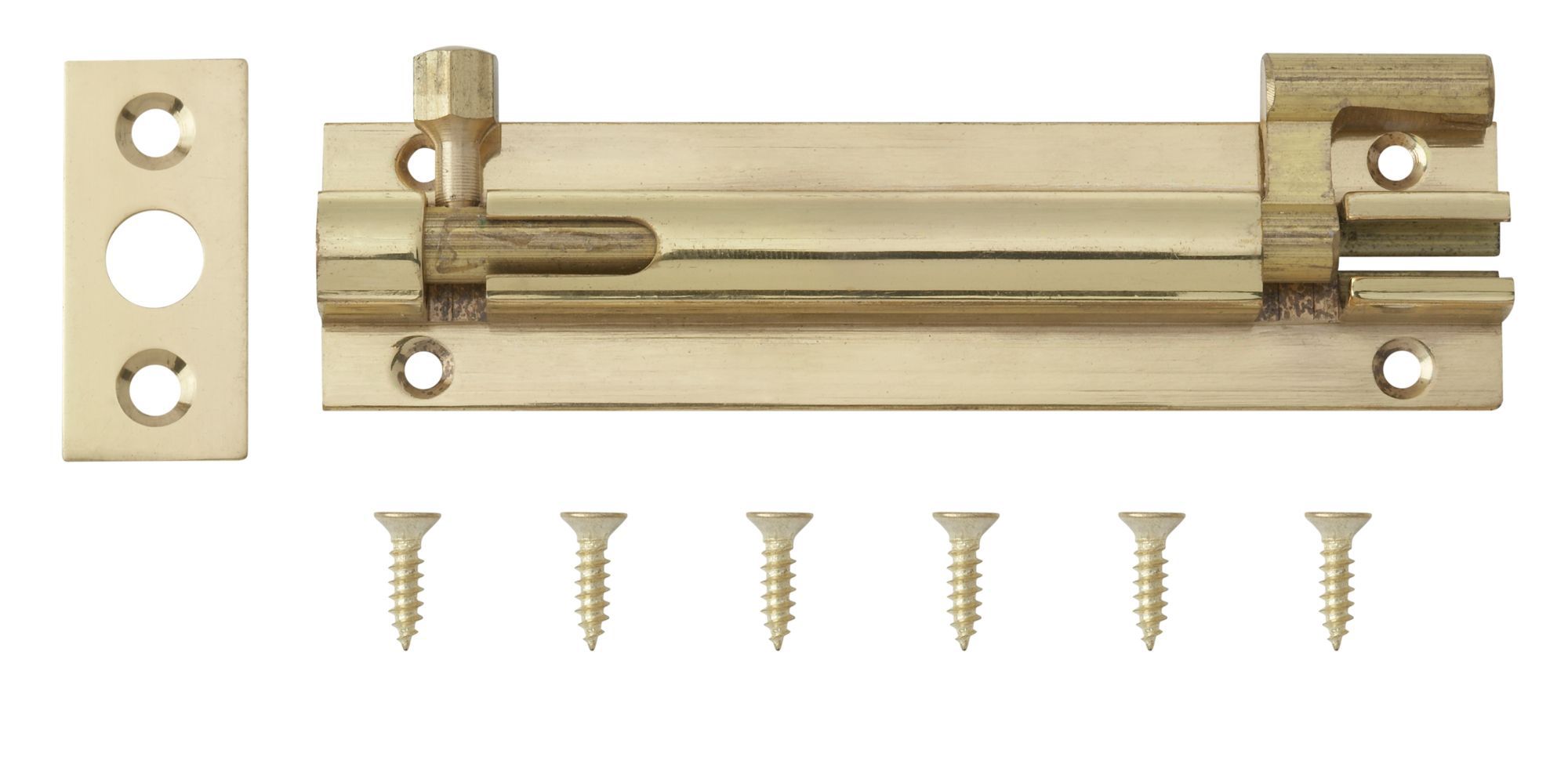 B Q Brass Barrel Bolt L 102mm Departments Diy At B Q