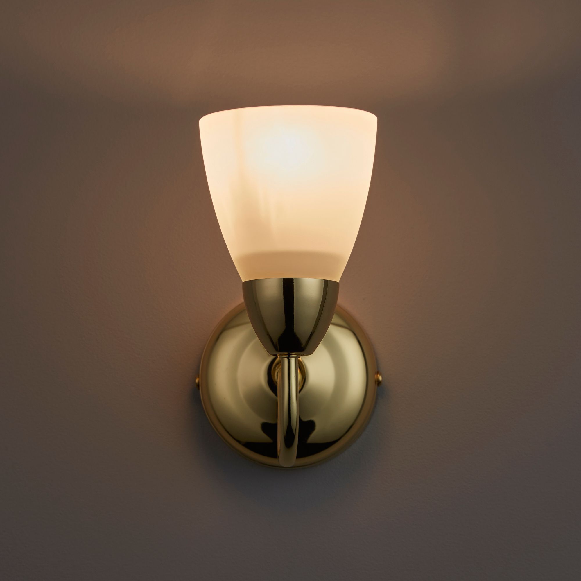 Virgo Brass Effect Single Wall Light Departments DIY at B&Q