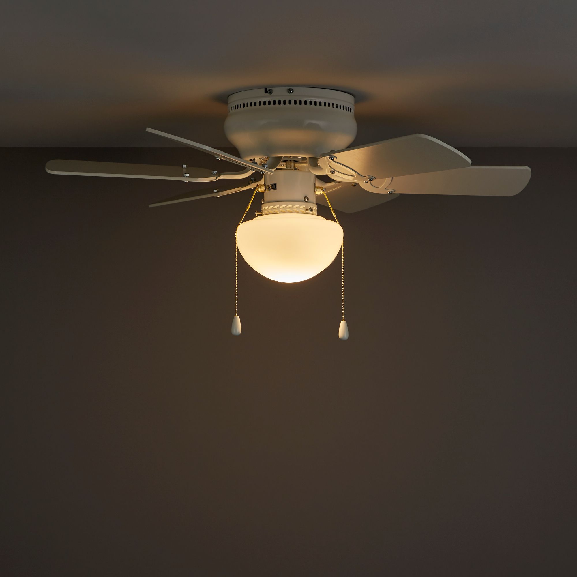 Twister White Ceiling Fan Light Departments Diy At B Q