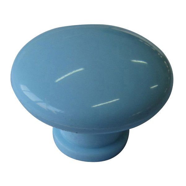 B&Q Pale Blue Round Mushroom Knob, Pack Of 10 | Departments | DIY At B&Q