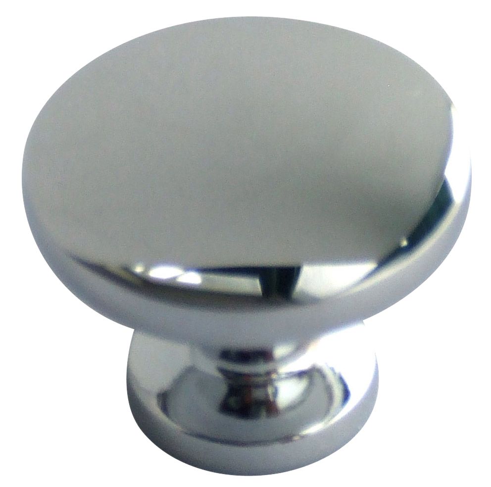 B&Q Chrome Effect Round Furniture Knob, Pack Of 6 | Departments | DIY ...