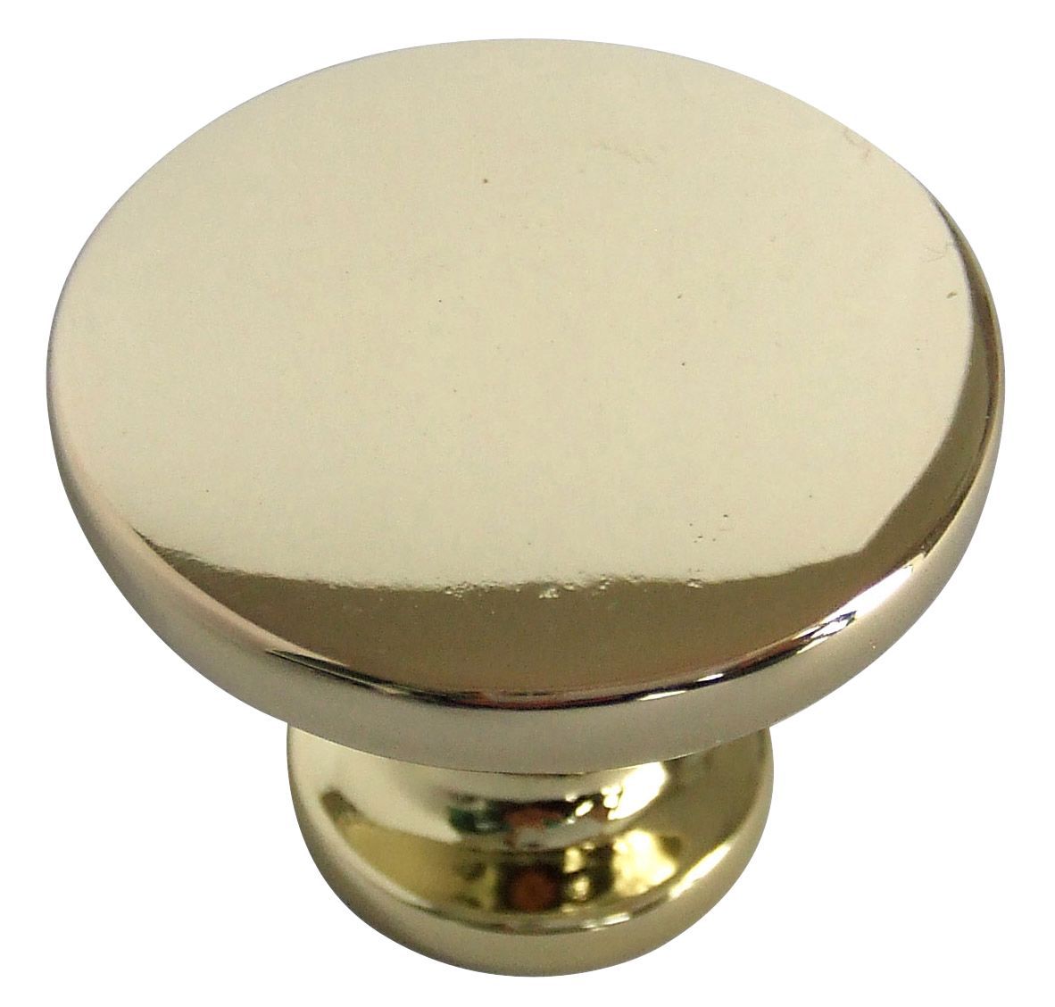 B&Q Polished Brass Effect Round Furniture Knob, Pack Of 6 | Departments ...