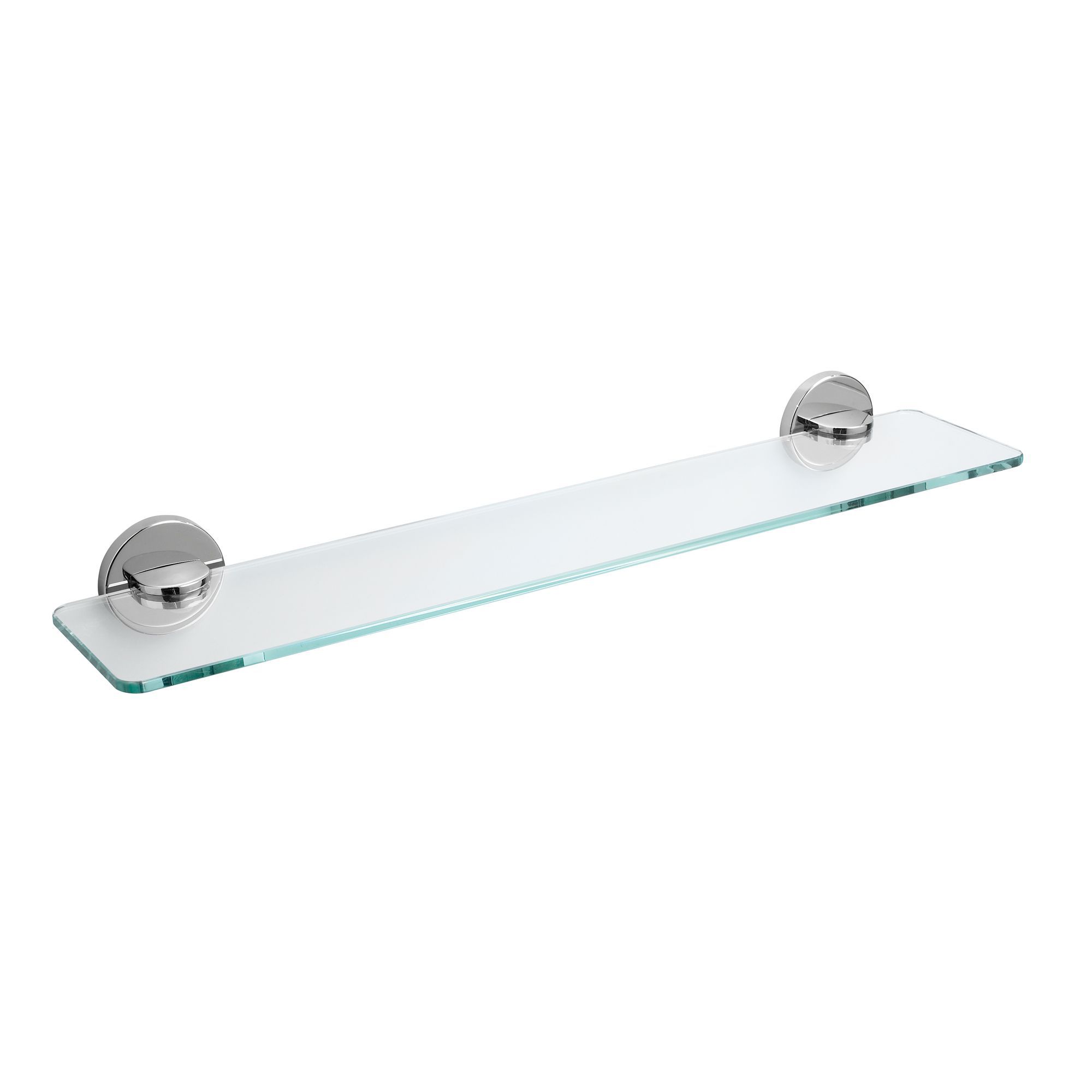 Cirque Clear Glass Shelf (L)500mm (D)110mm | Departments | DIY at B&Q