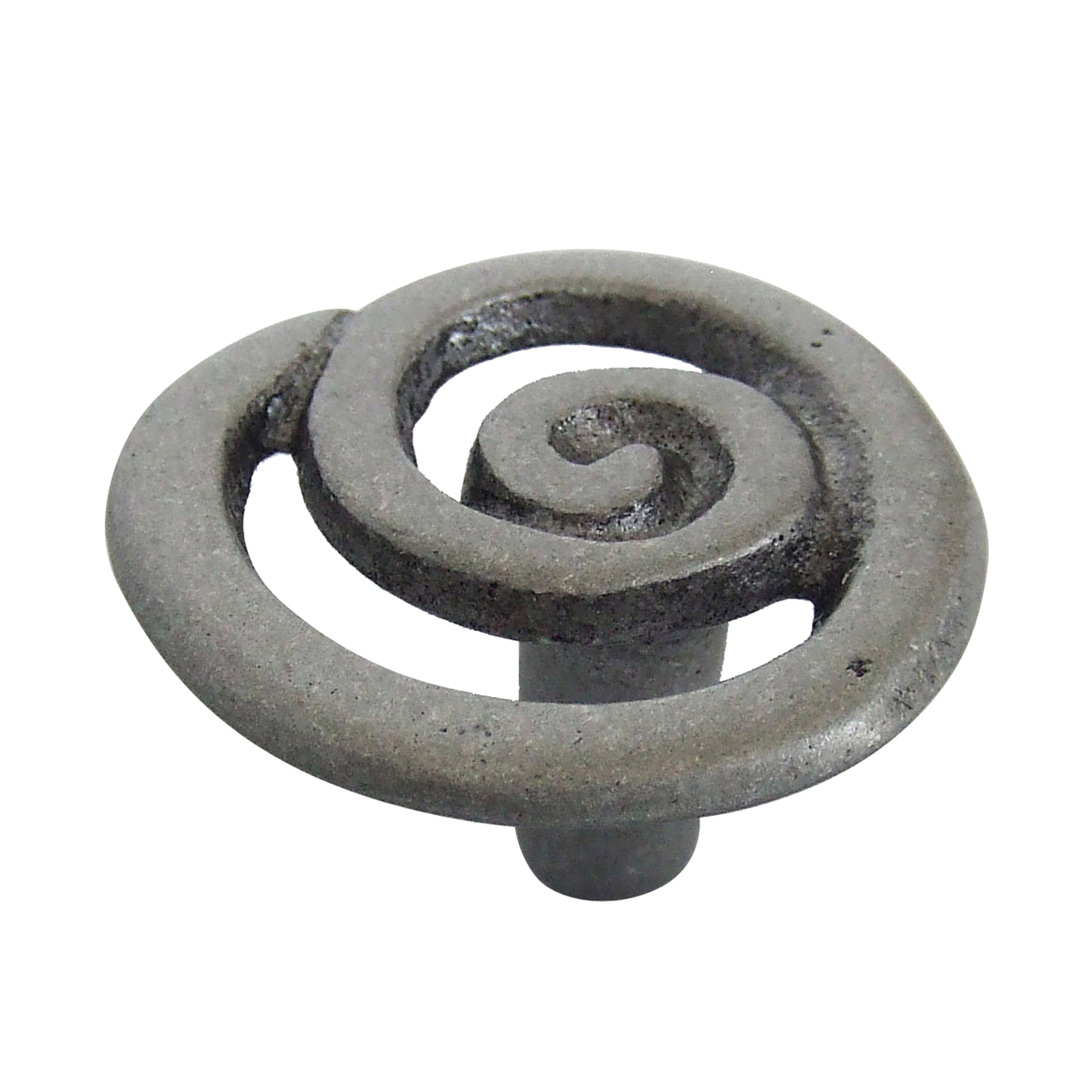 B Q Pewter Effect Round Internal Knob Cabinet Knob