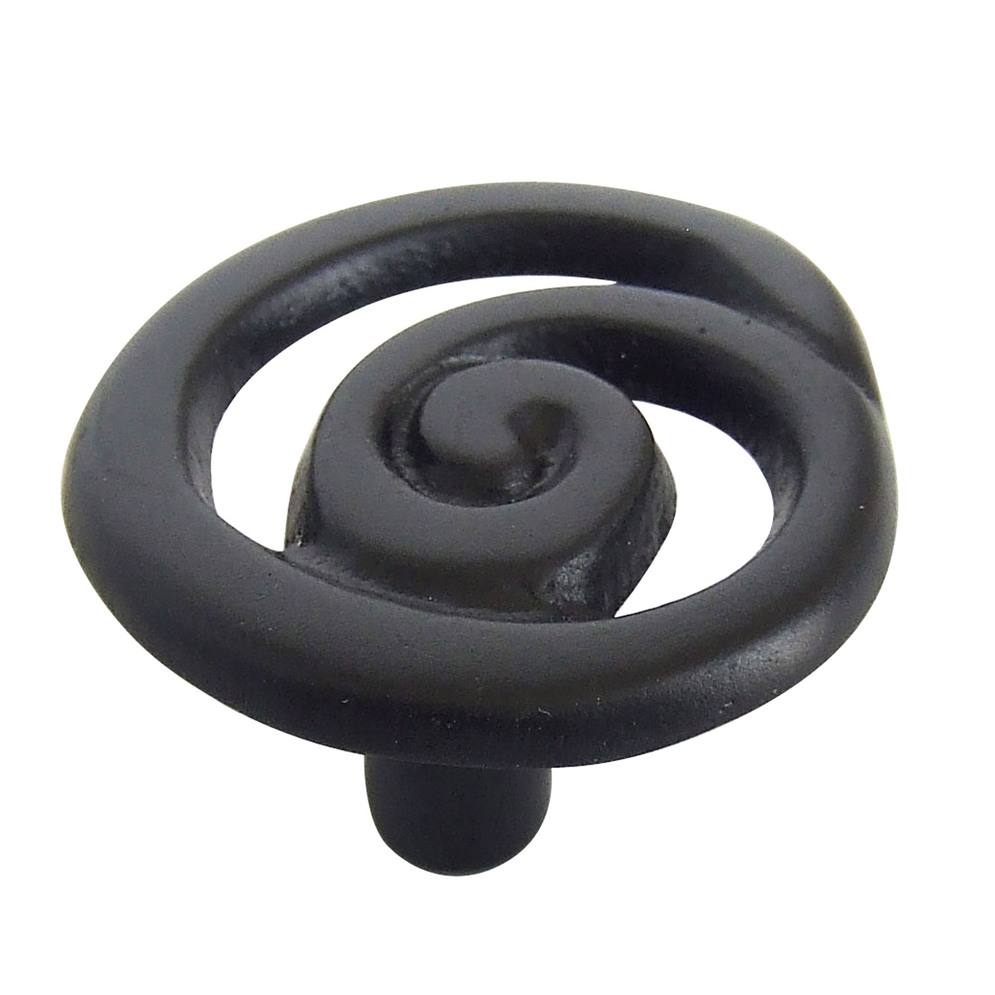 B&Q Black Round Internal Knob knob (D)34.5 mm Departments