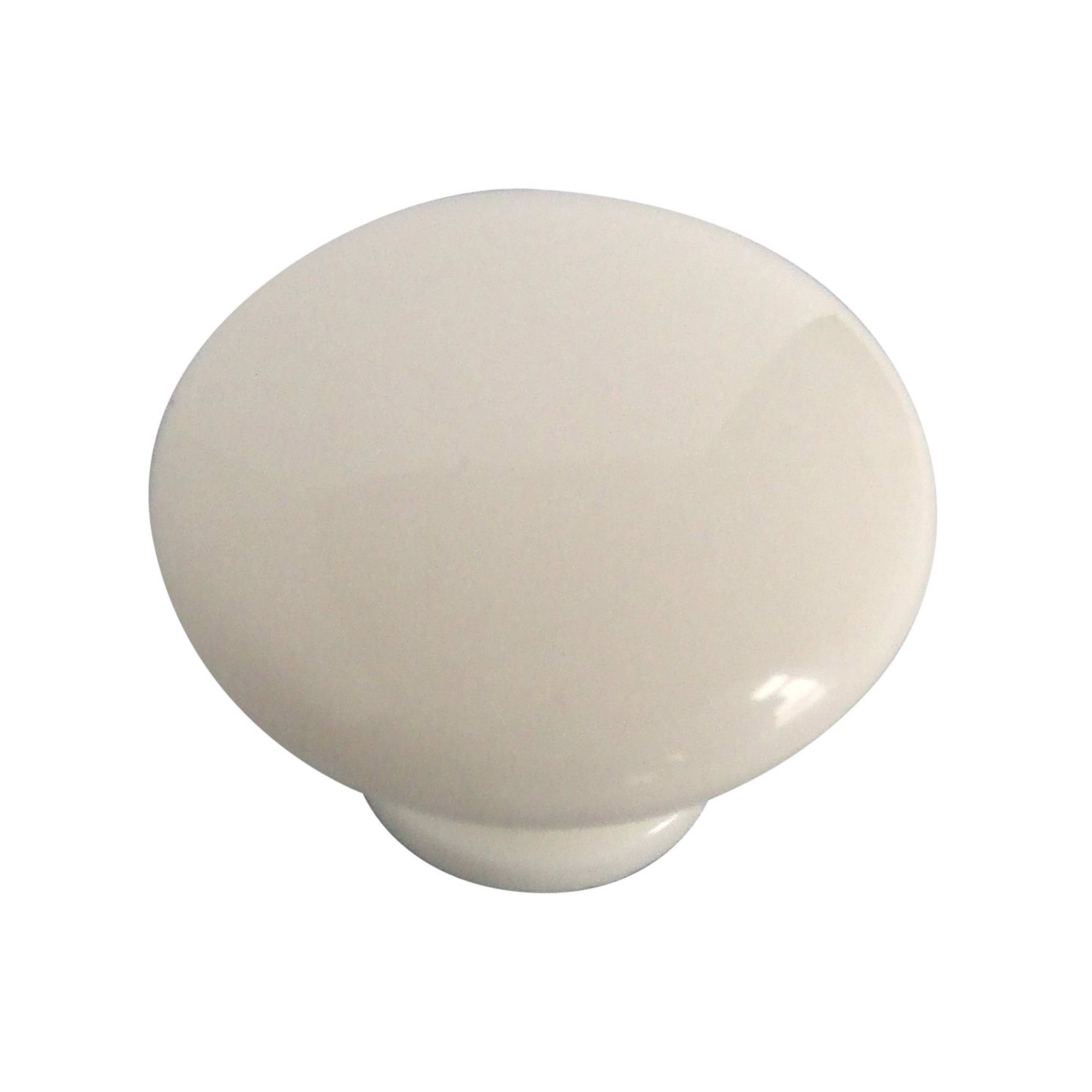 White Plastic Round Internal knob (Dia)34mm Departments DIY