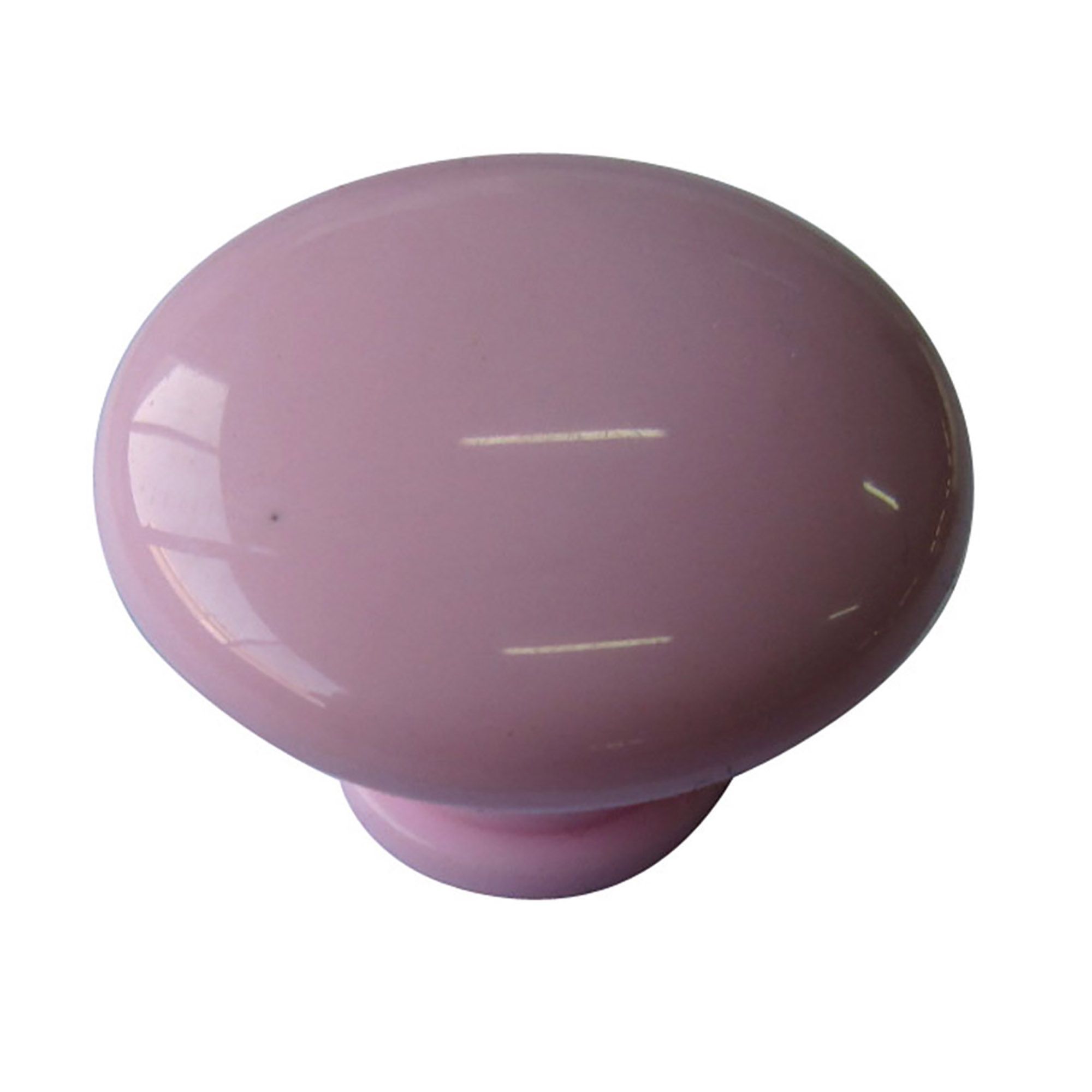 B&Q Light pink Round Internal Knob knob (D)40 mm Departments
