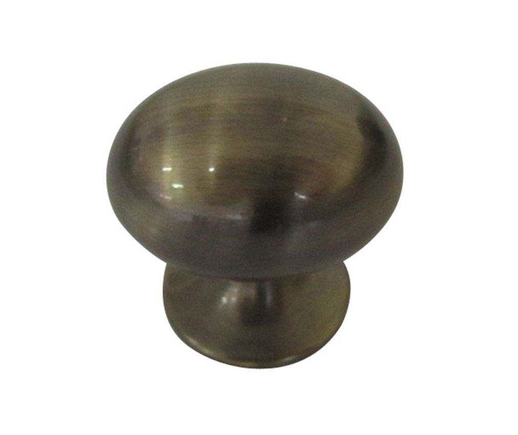 B&Q Polished Gold effect Oval Internal Knob knob (D)33 mm