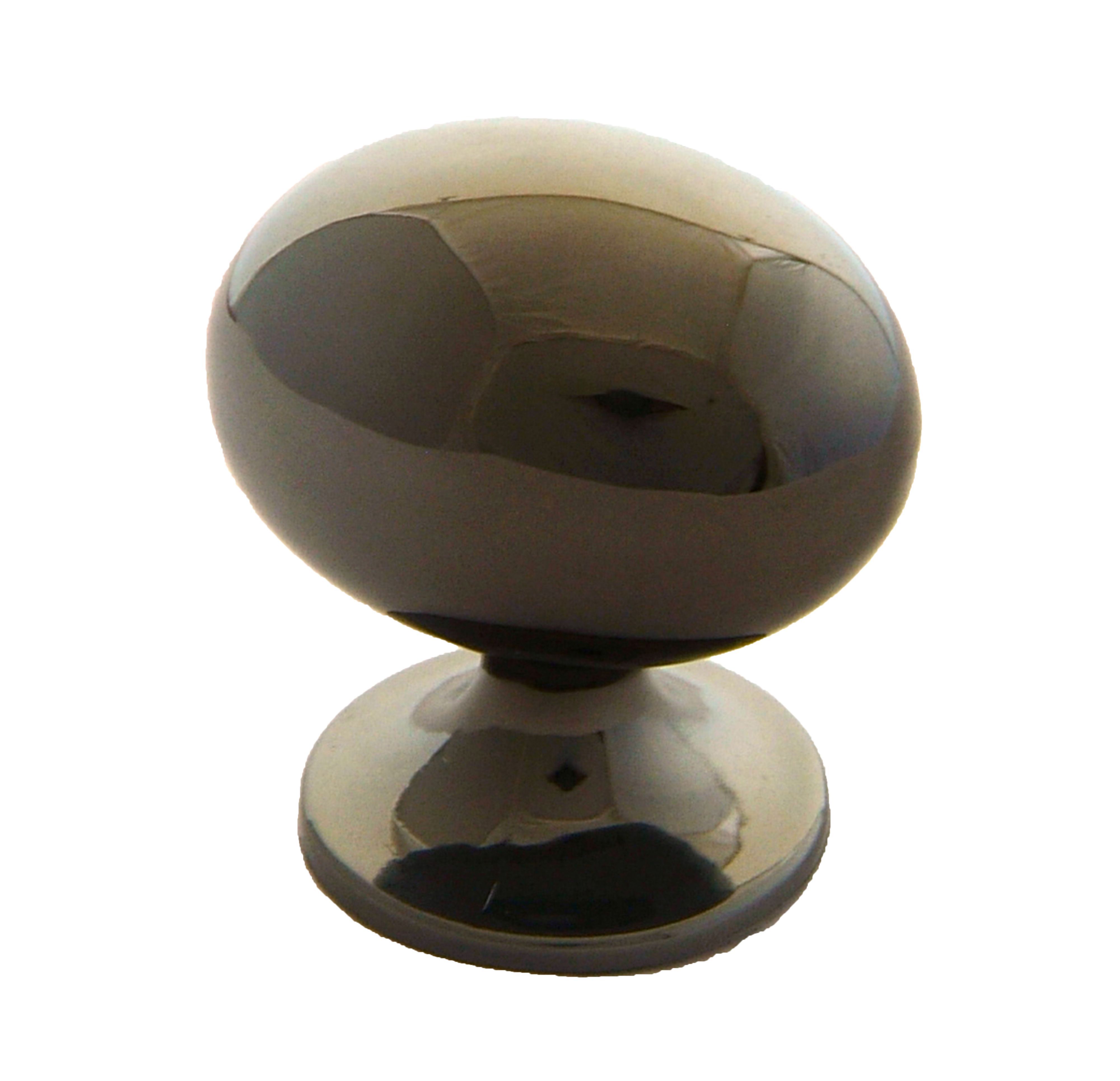 B&Q Polished Gold effect Oval Internal Knob knob (D)33 mm