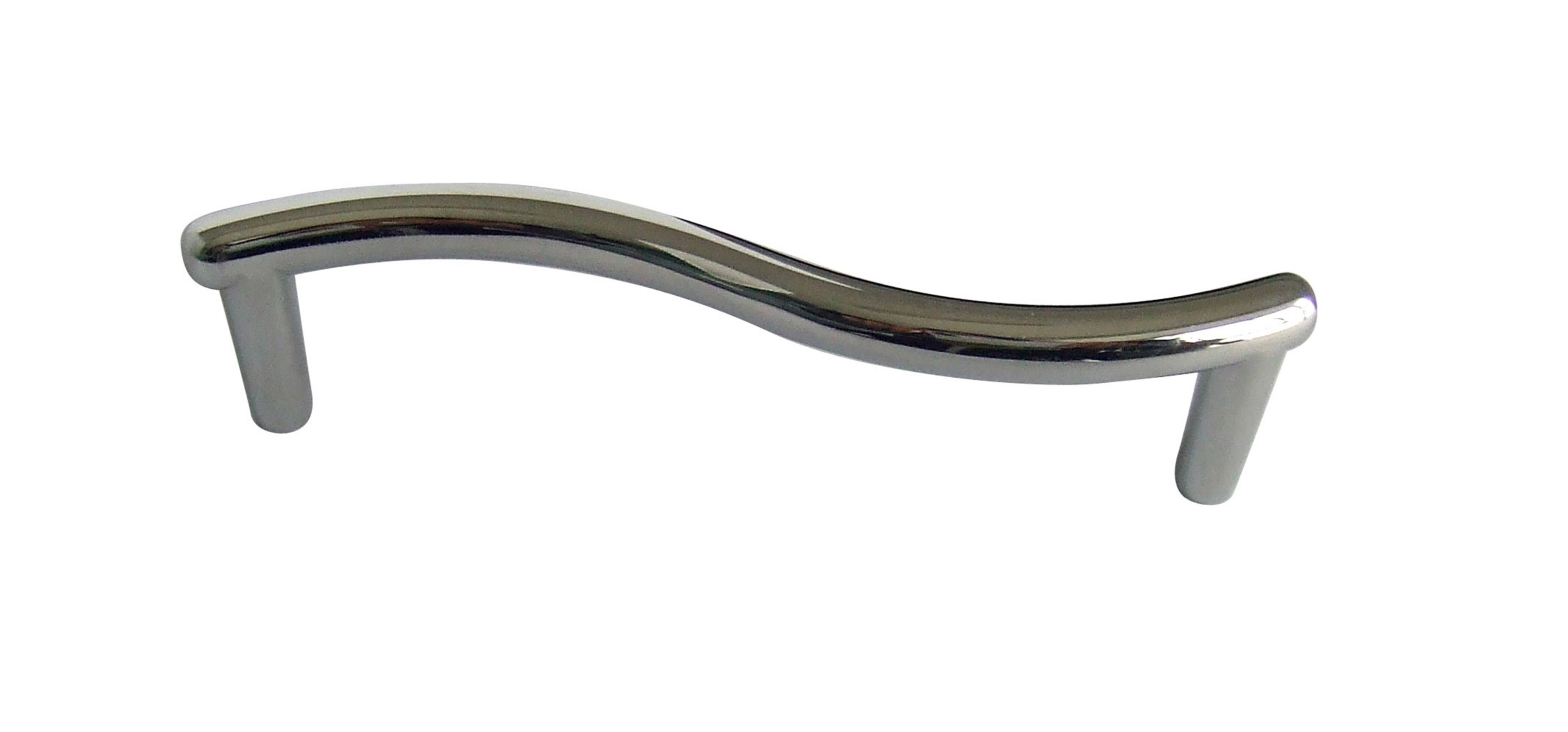 B Q Hardware Polished Brass Wave Interior Door Pull Cabinet Handle