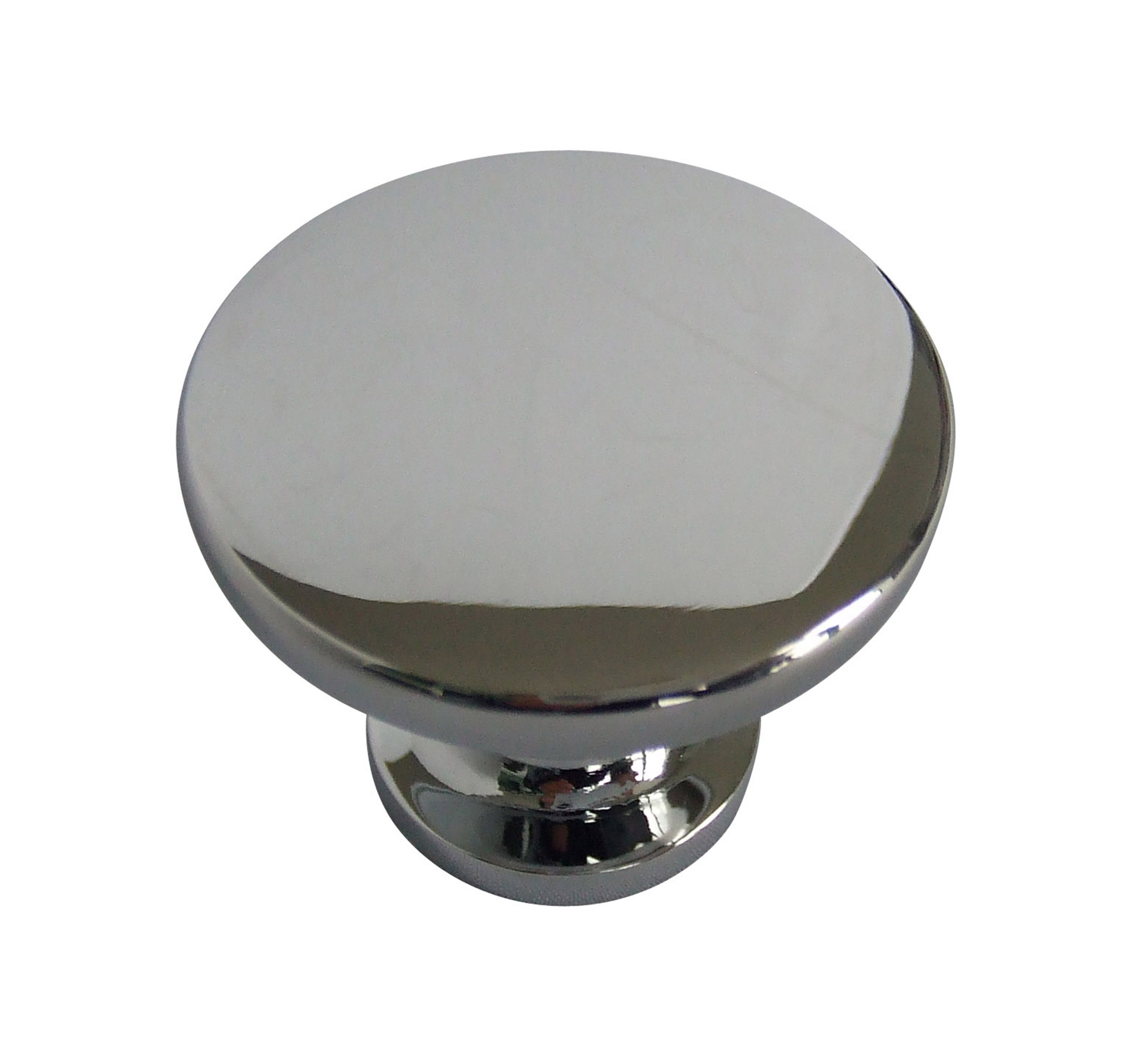B&Q Chrome effect Round Internal Knob Furniture knob (D)37.1 mm