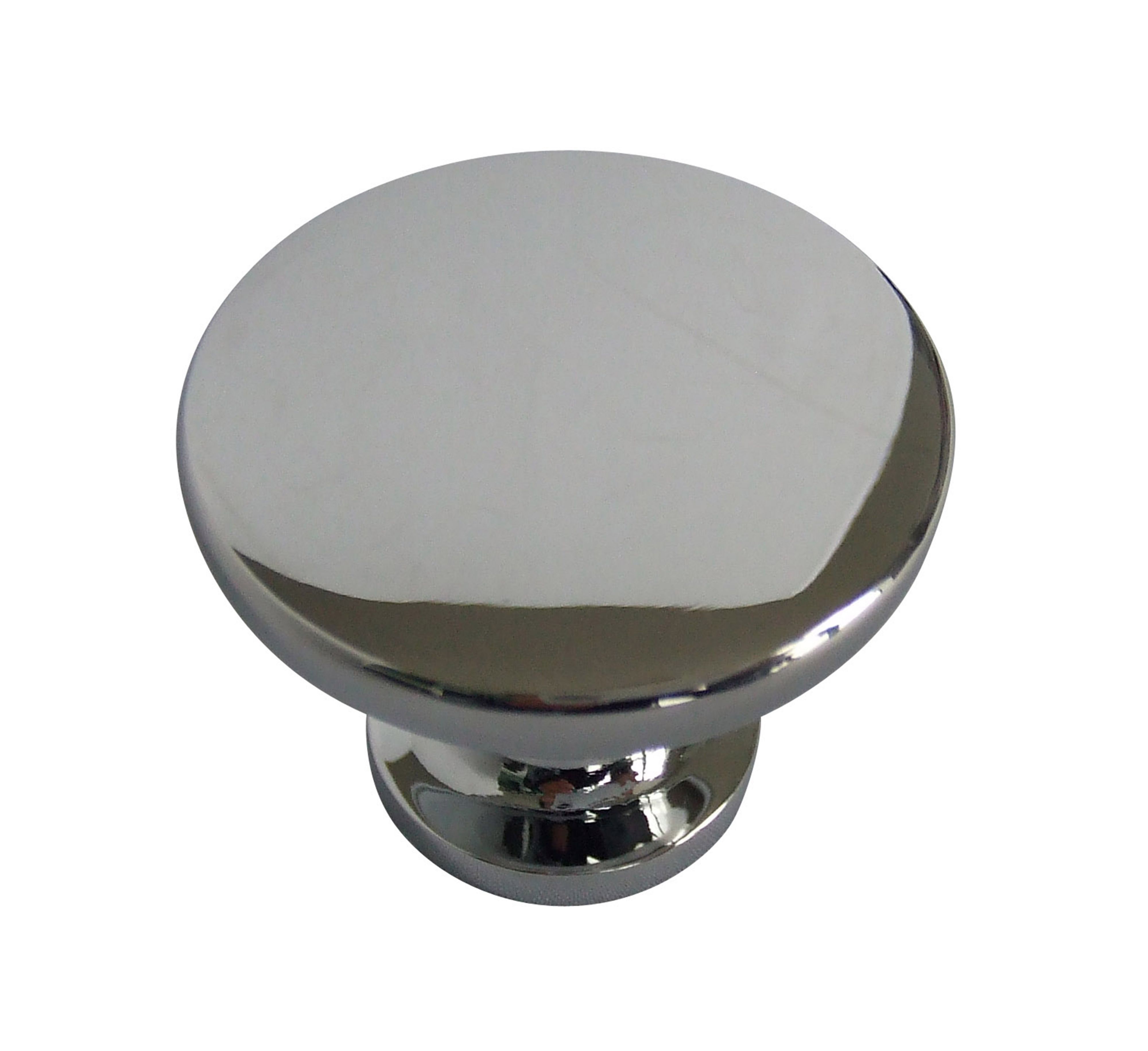 B&Q Chrome Effect Round Internal Knob Furniture Knob (D)37.1 Mm ...