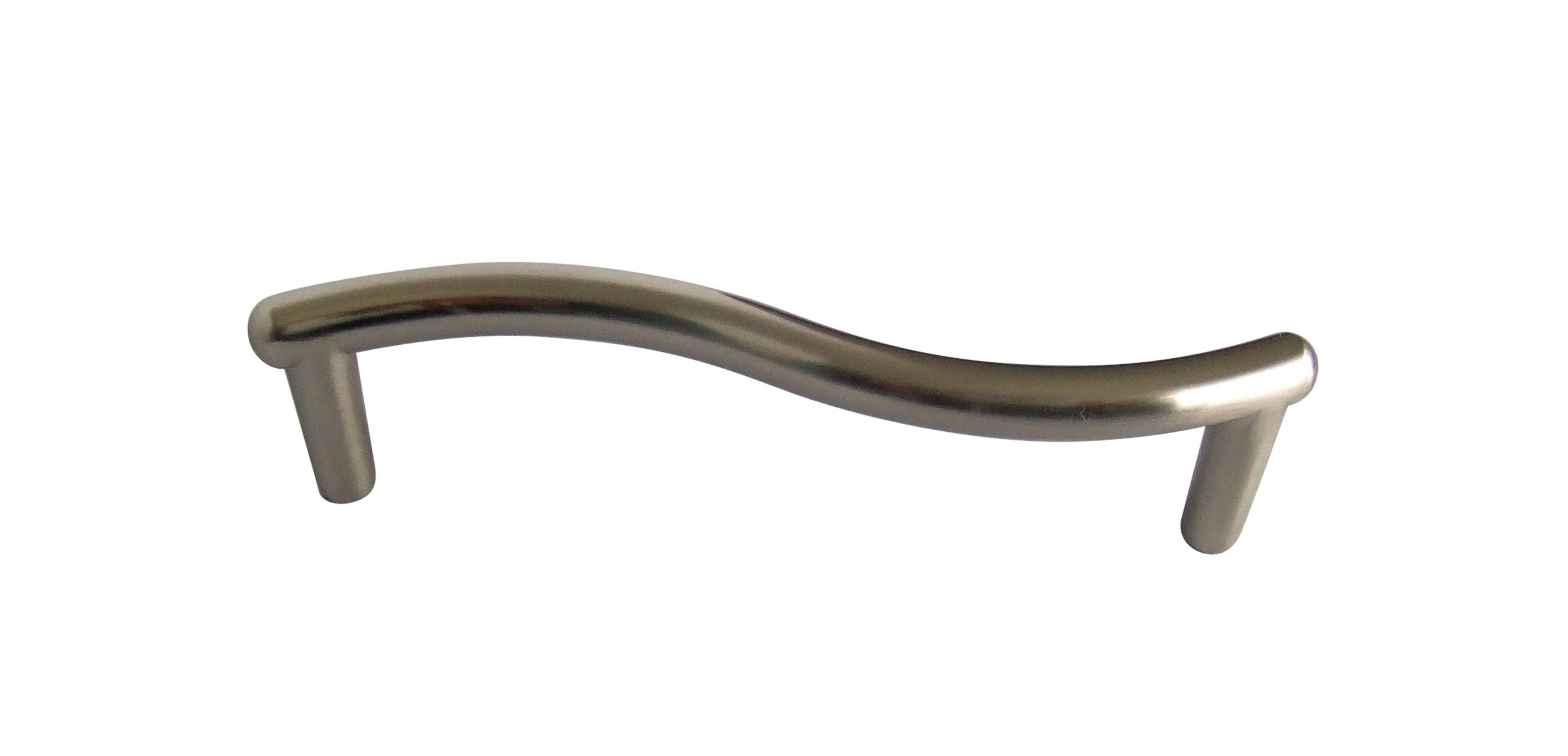 B&Q Satin nickel Wave Interior door pull handle Departments