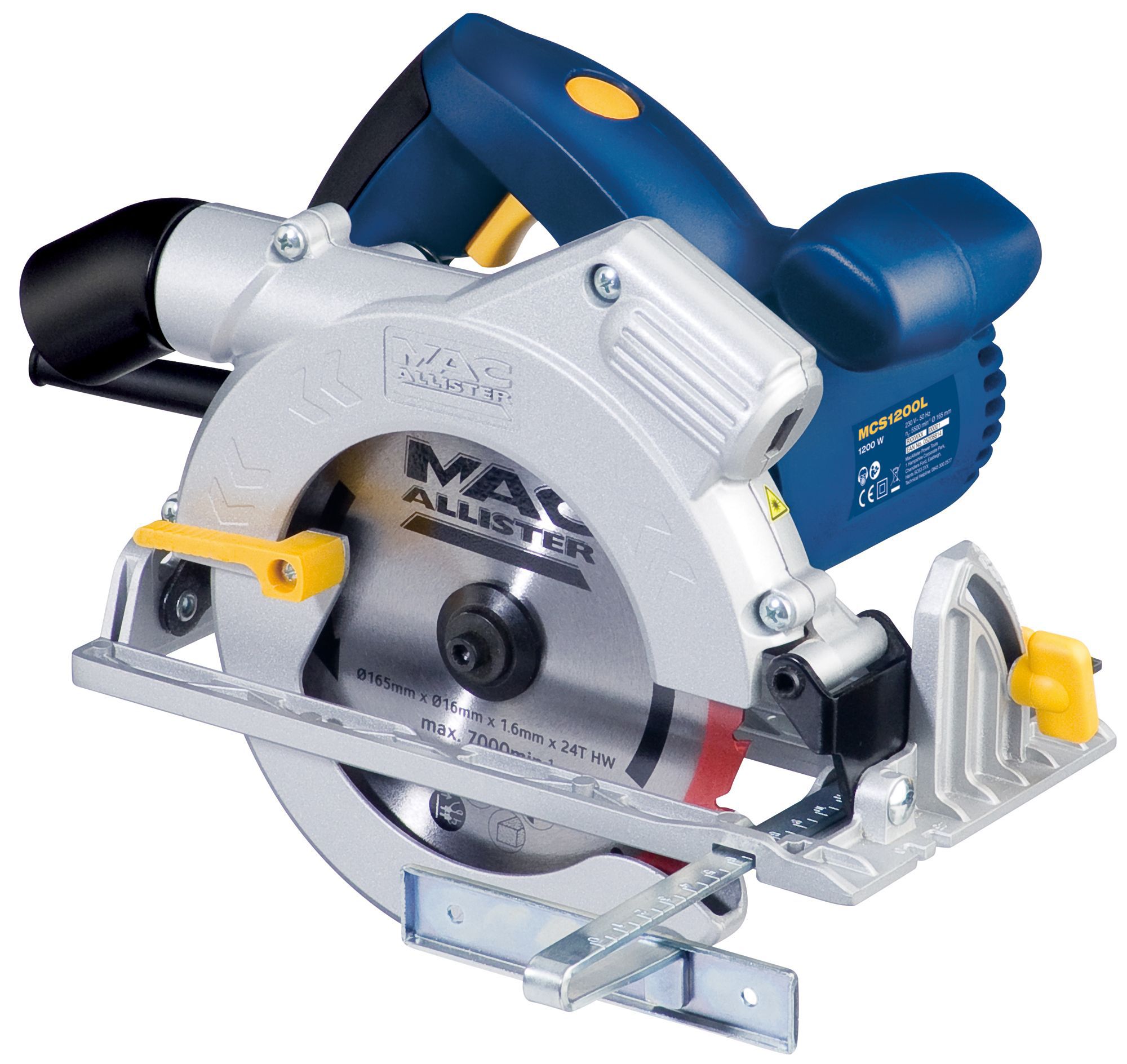 Mac Allister 1200W 230V 190mm Circular Saw MCS1200L Departments DIY