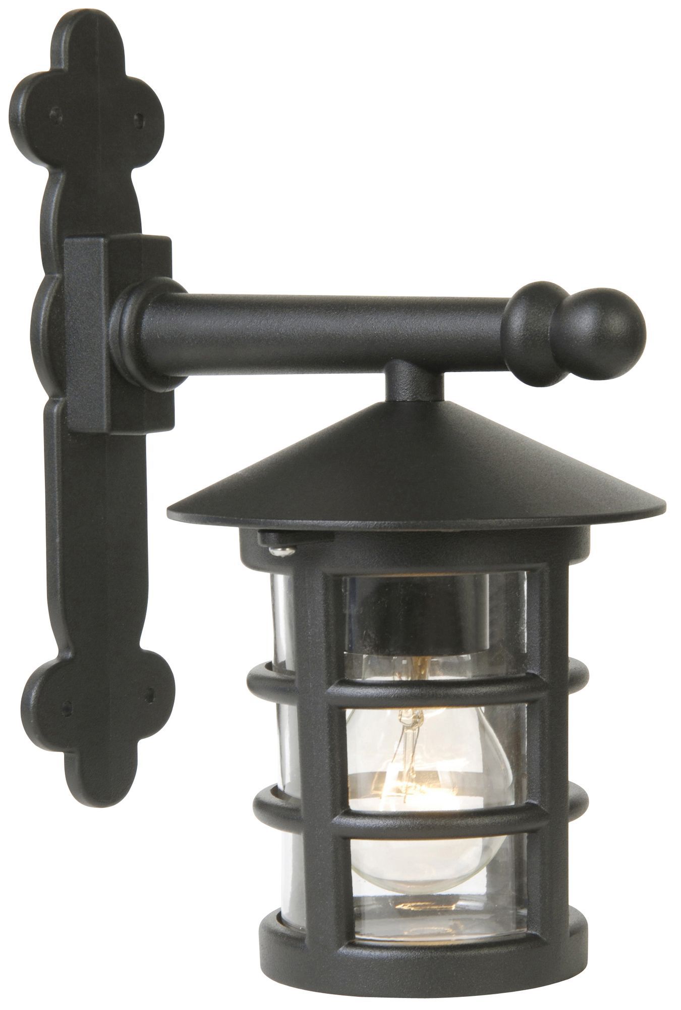 Tavistock Black Mains Powered Outdoor Wall Lantern Departments