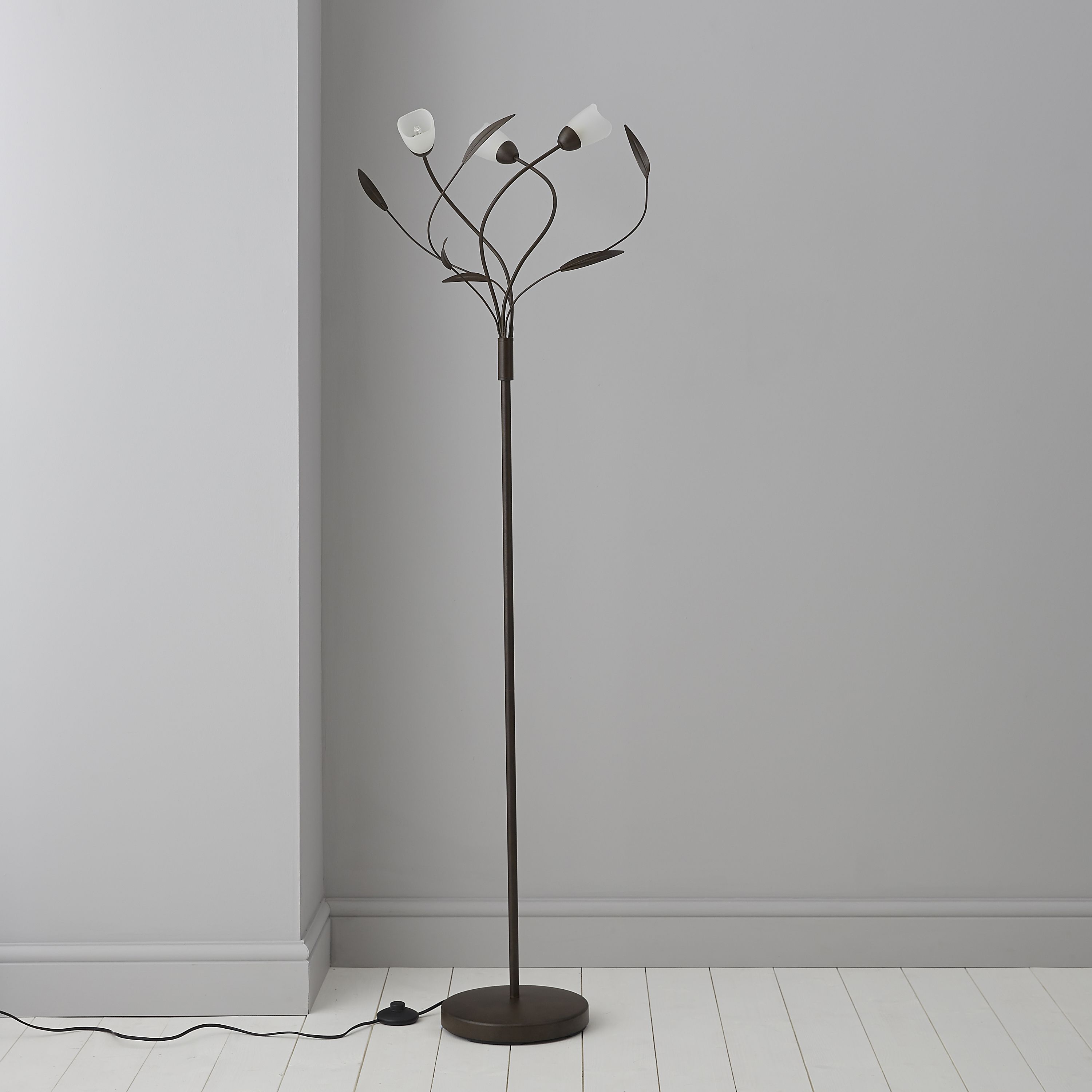 Chloe Black & Brown Floor Lamp | Departments | DIY At B&Q