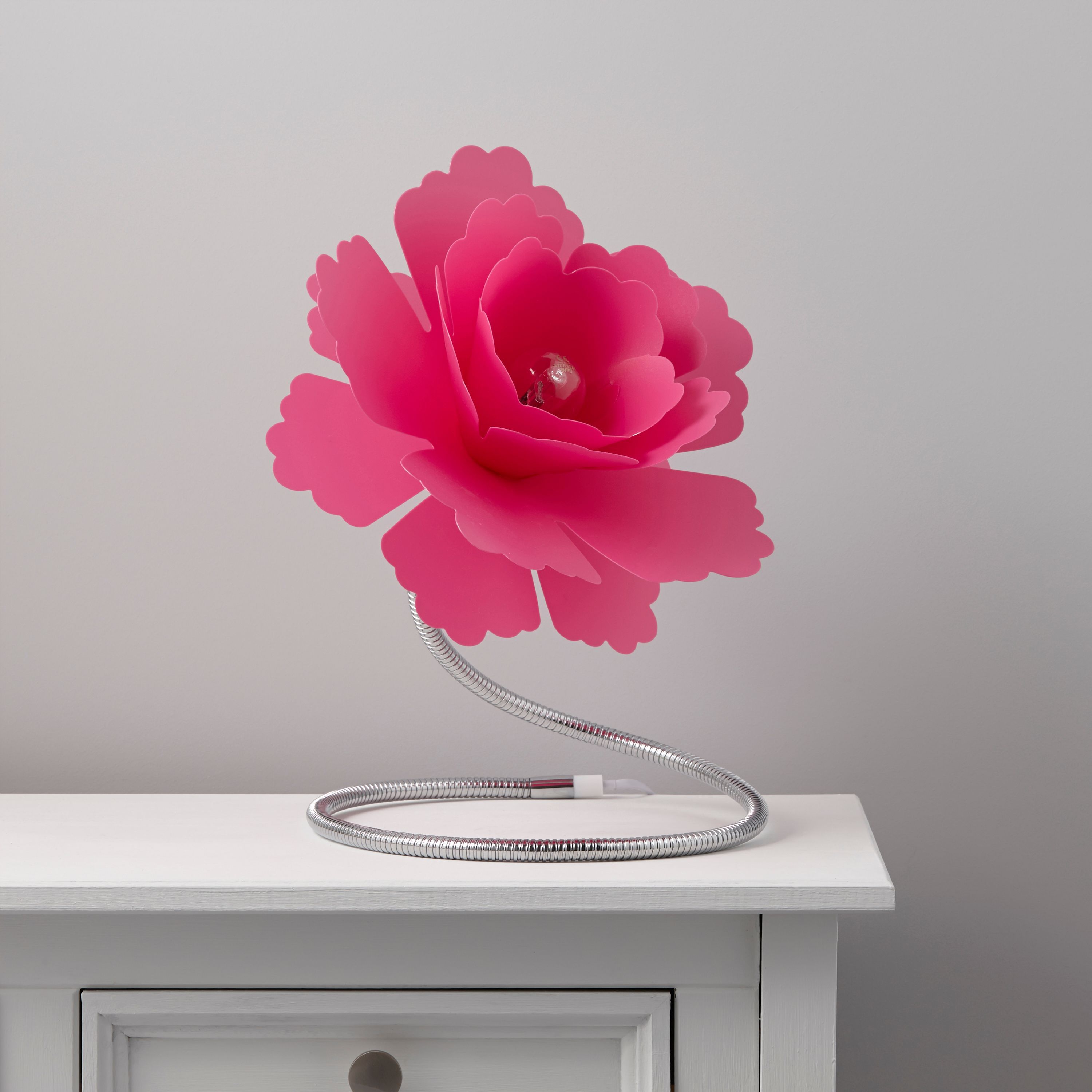 Paloma Flower Fuchsia Pink Table Lamp Girl Bedroom Light