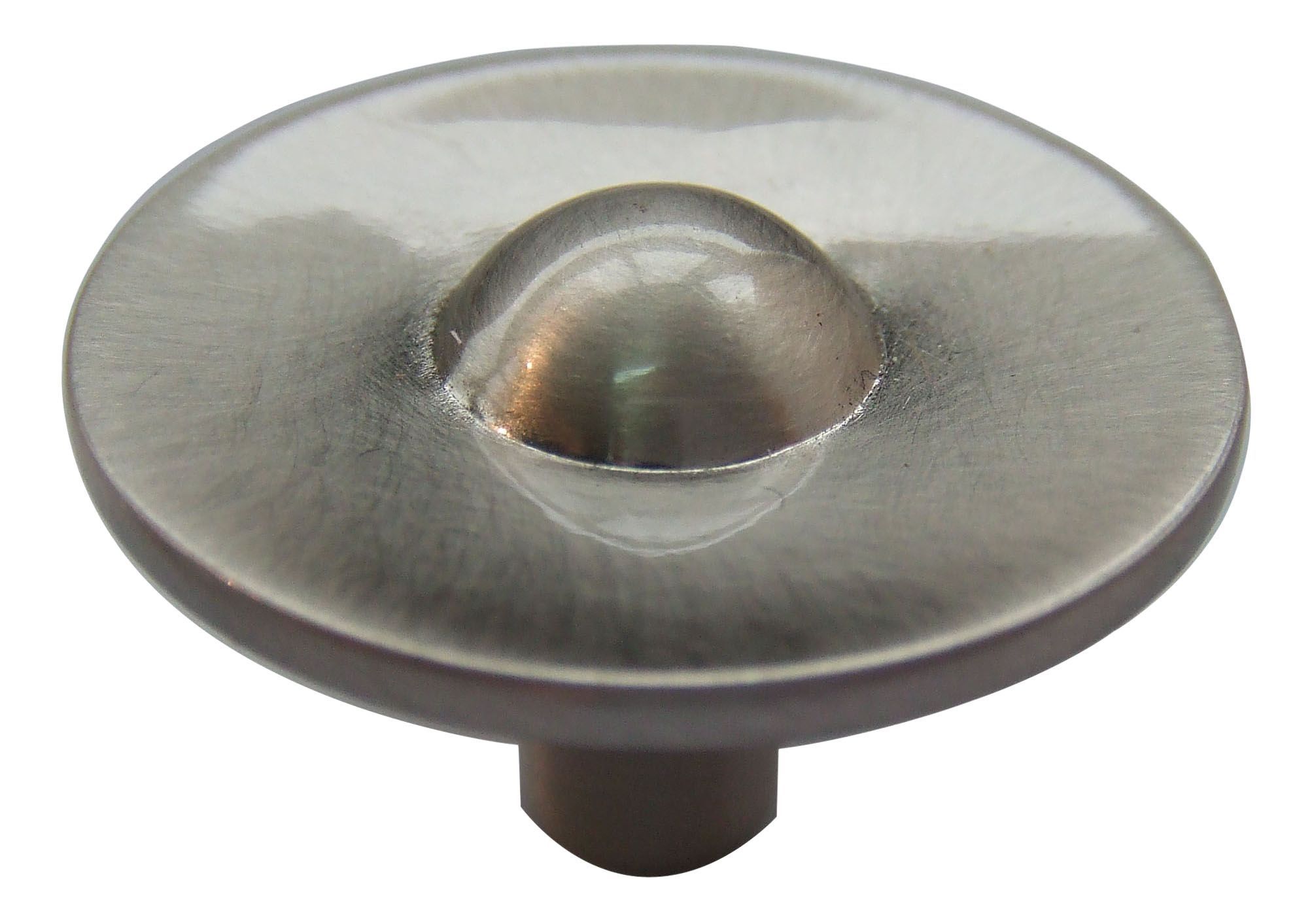 B&Q Satin Nickel Effect Round Furniture Knob, Pack of 1 Departments