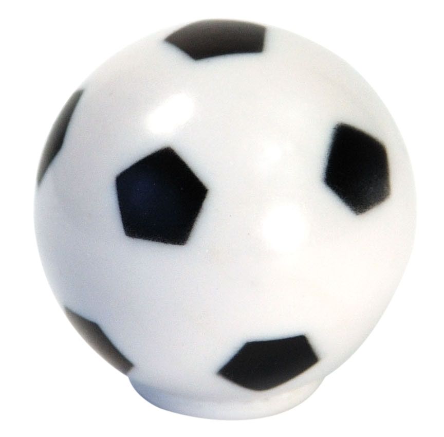 White Plastic Round Football Furniture Knob | Departments | DIY at B&Q