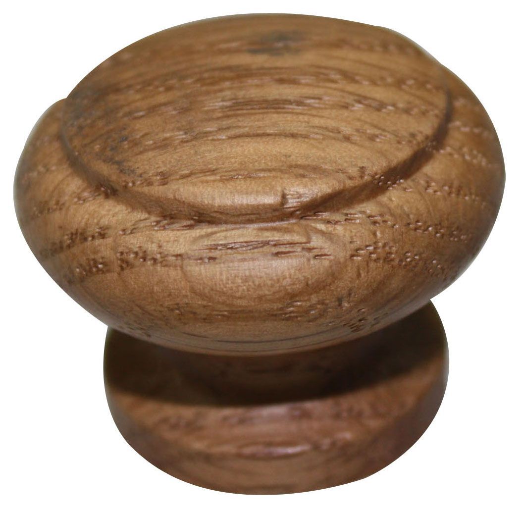 B&Q Oak Lacquered Round Furniture knob, Pack of 1 Departments DIY