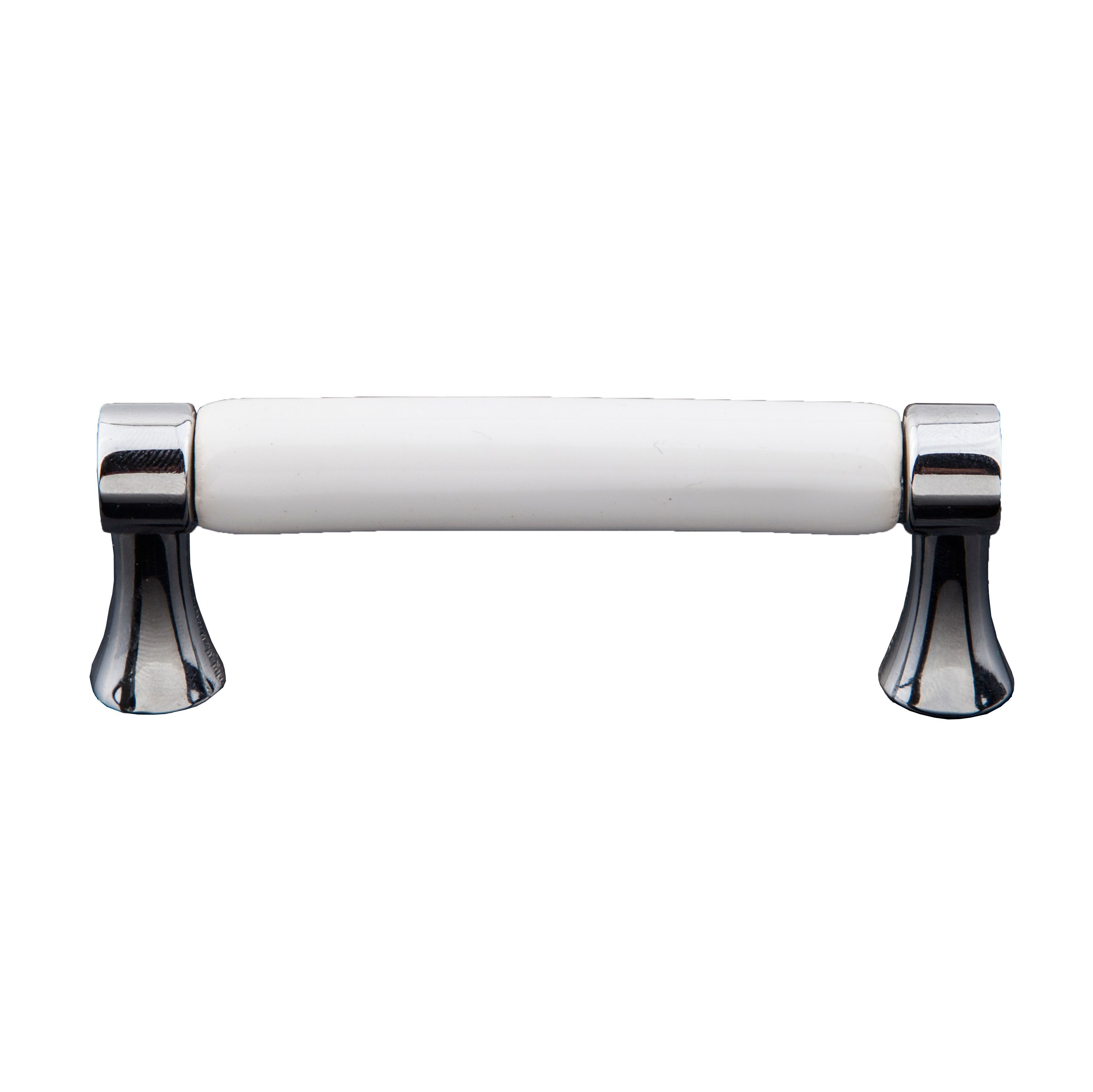 B&Q White Chrome Classic Cabinet pull, Pack of 1 | Departments | DIY at B&Q