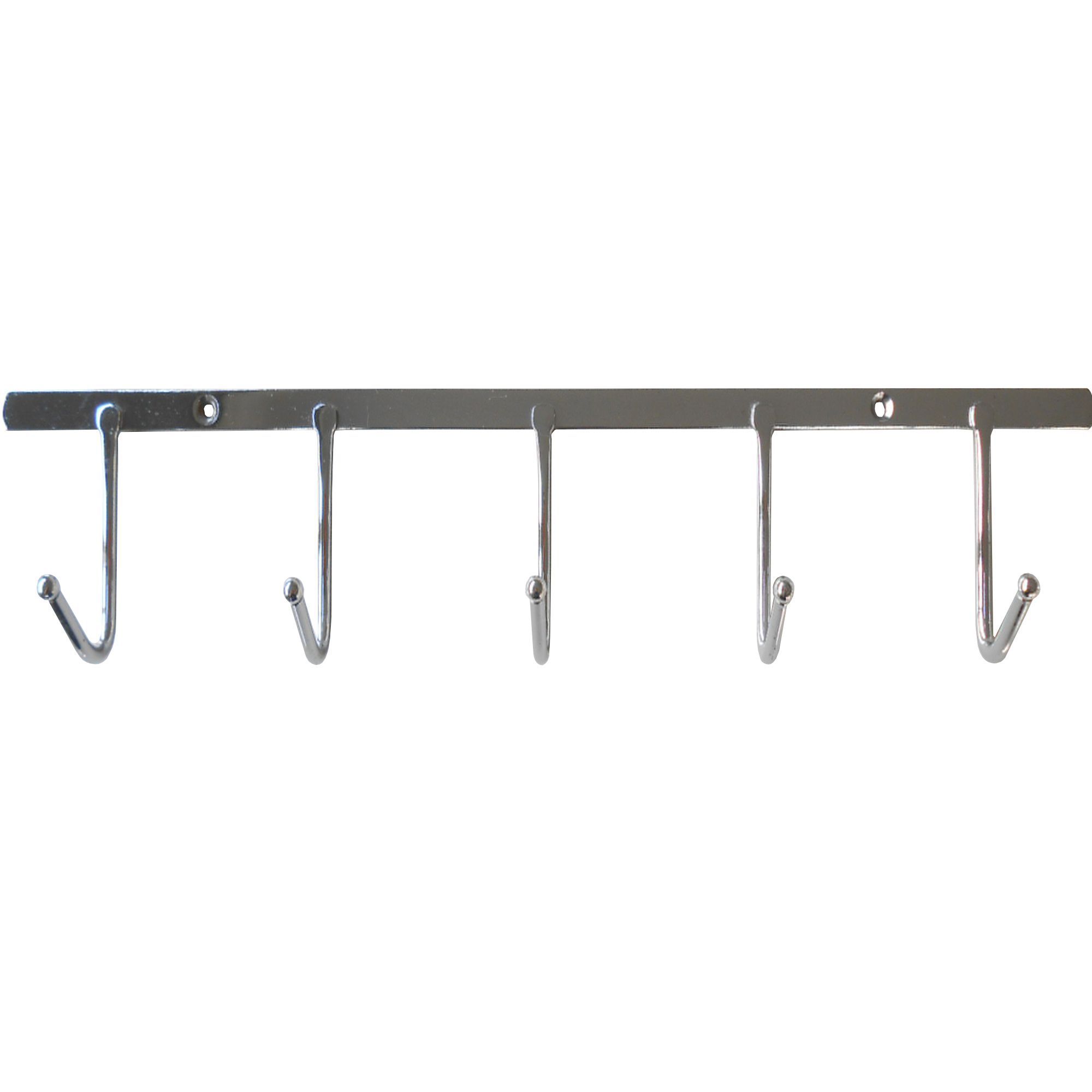 Chrome effect & Steel Hook rail, (L)398mm (H)40mm Departments DIY at B&Q