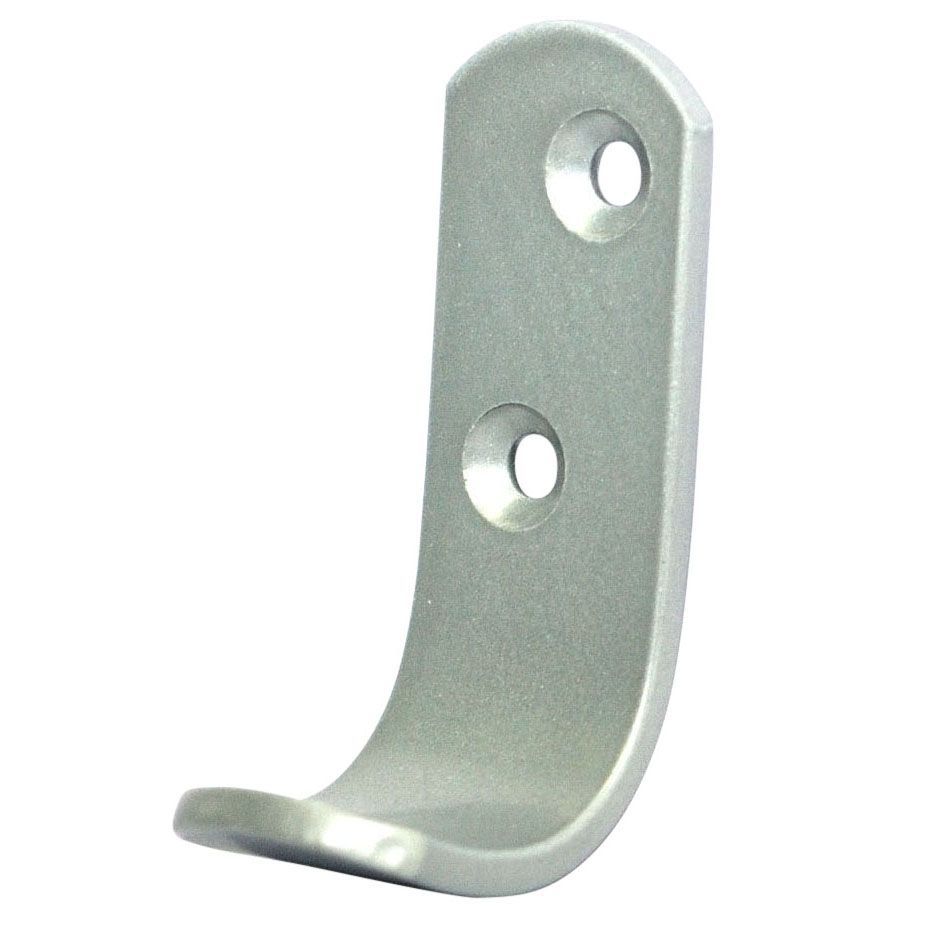 Matt Aluminium Medium Hook (H)19mm Departments DIY at B&Q