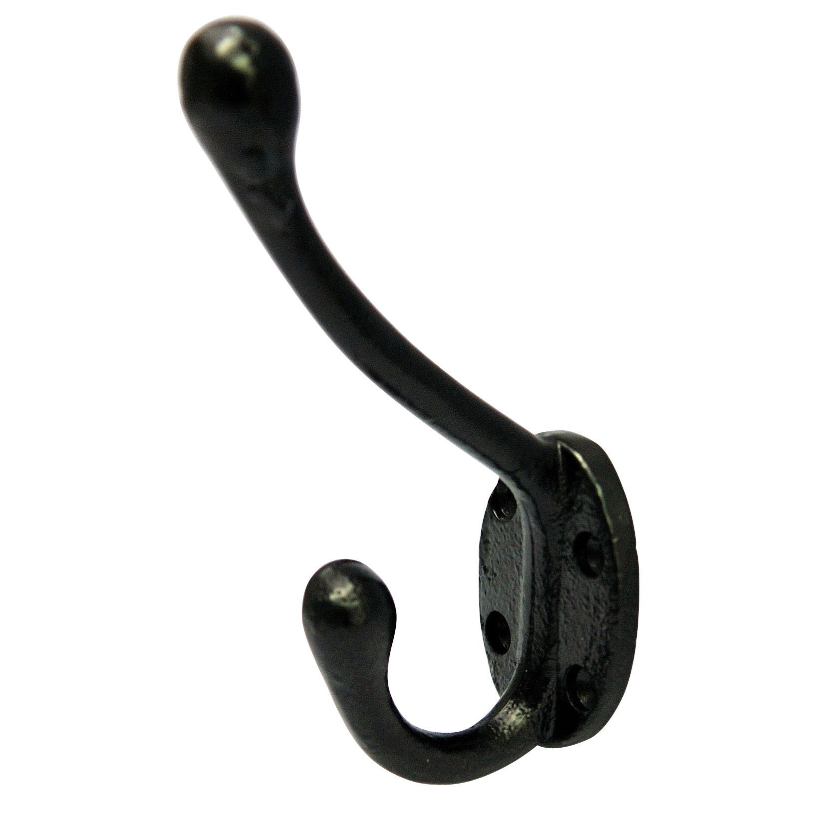 B Q Matt Black Steel Hat Coat Hook Departments Diy At B Q