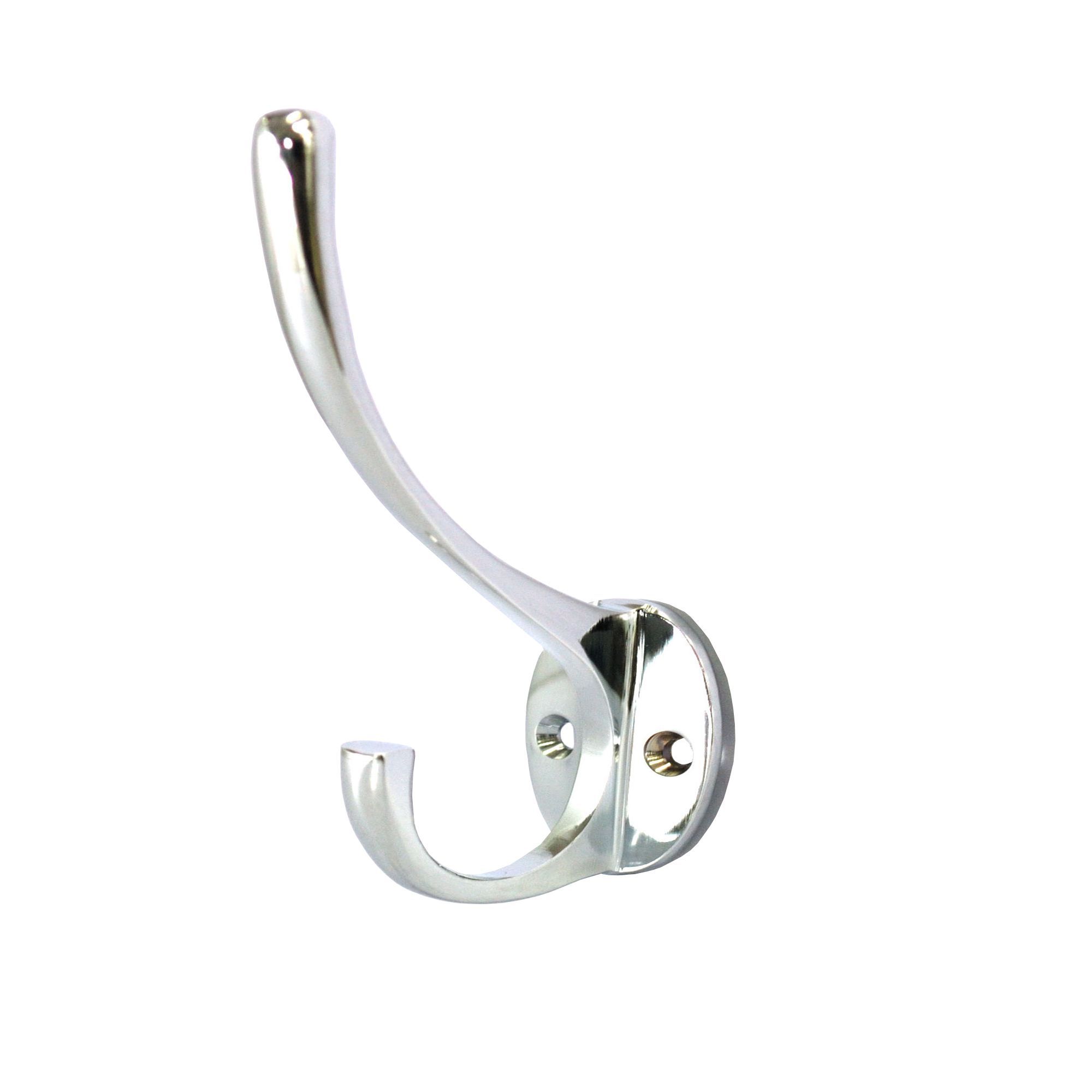 Chrome effect Brass Hook (H)29mm | Departments | DIY at B&Q