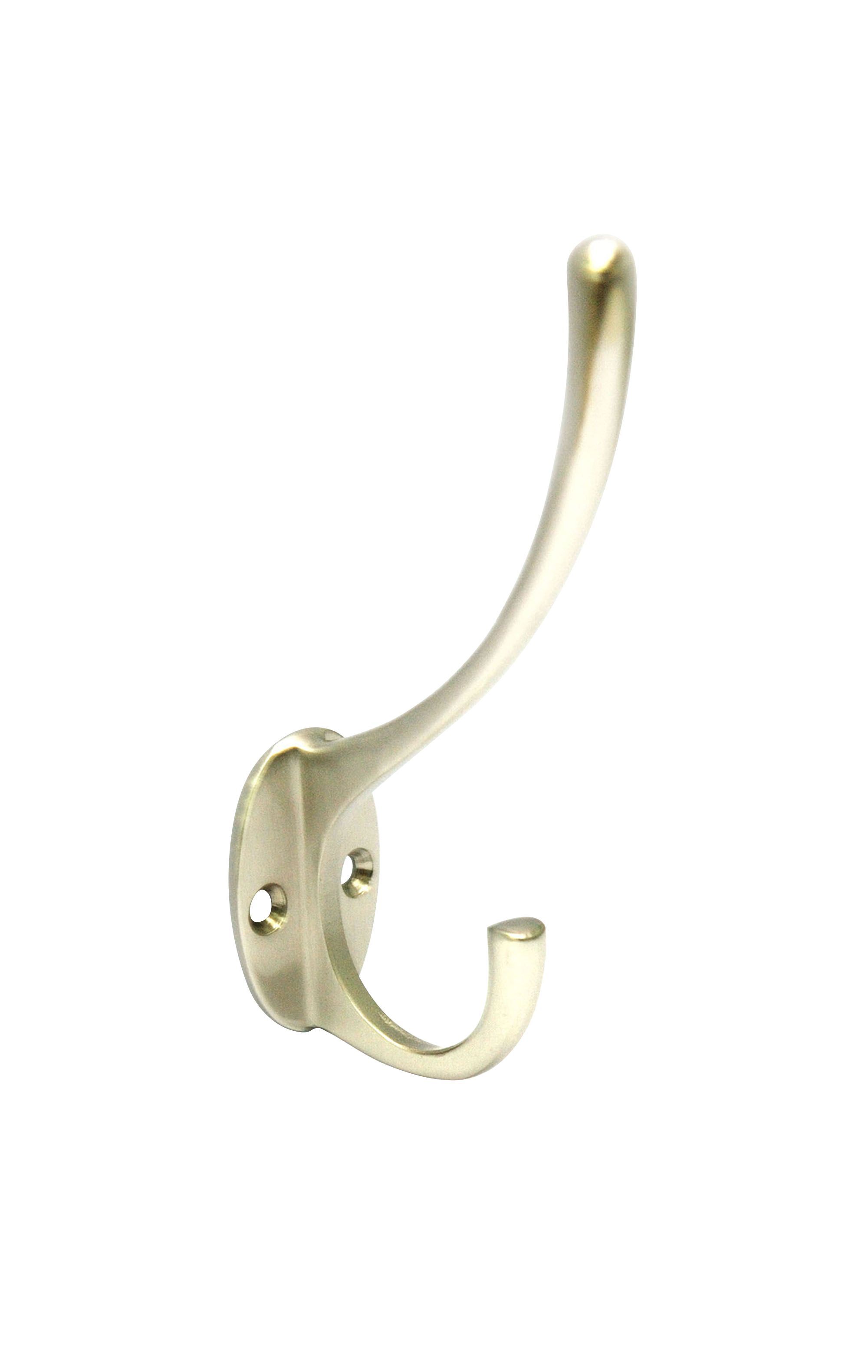 B Q Nickel Effect Zinc Alloy Hook Departments Diy At B Q