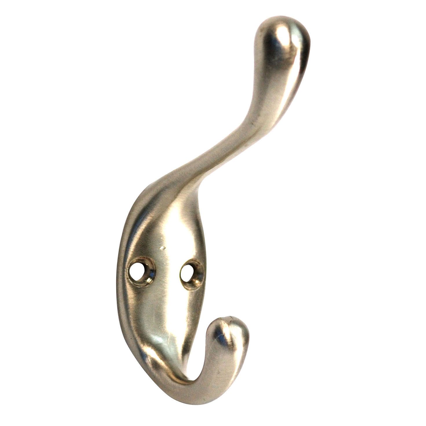 Zinc alloy Hook (H)23.5mm Departments DIY at B&Q