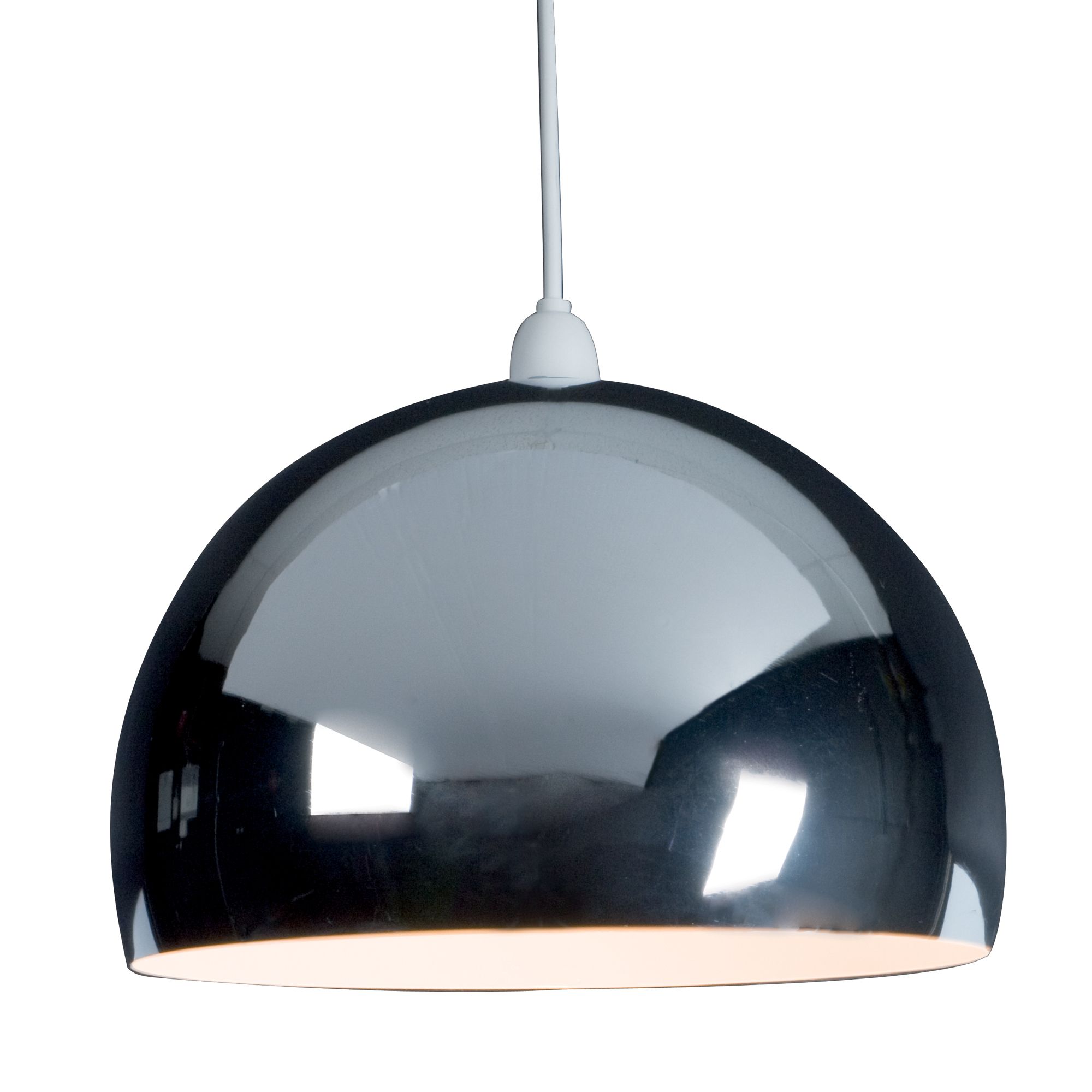 B Q Horizon Chrome Effect Domed Light Shade D 300mm Departments