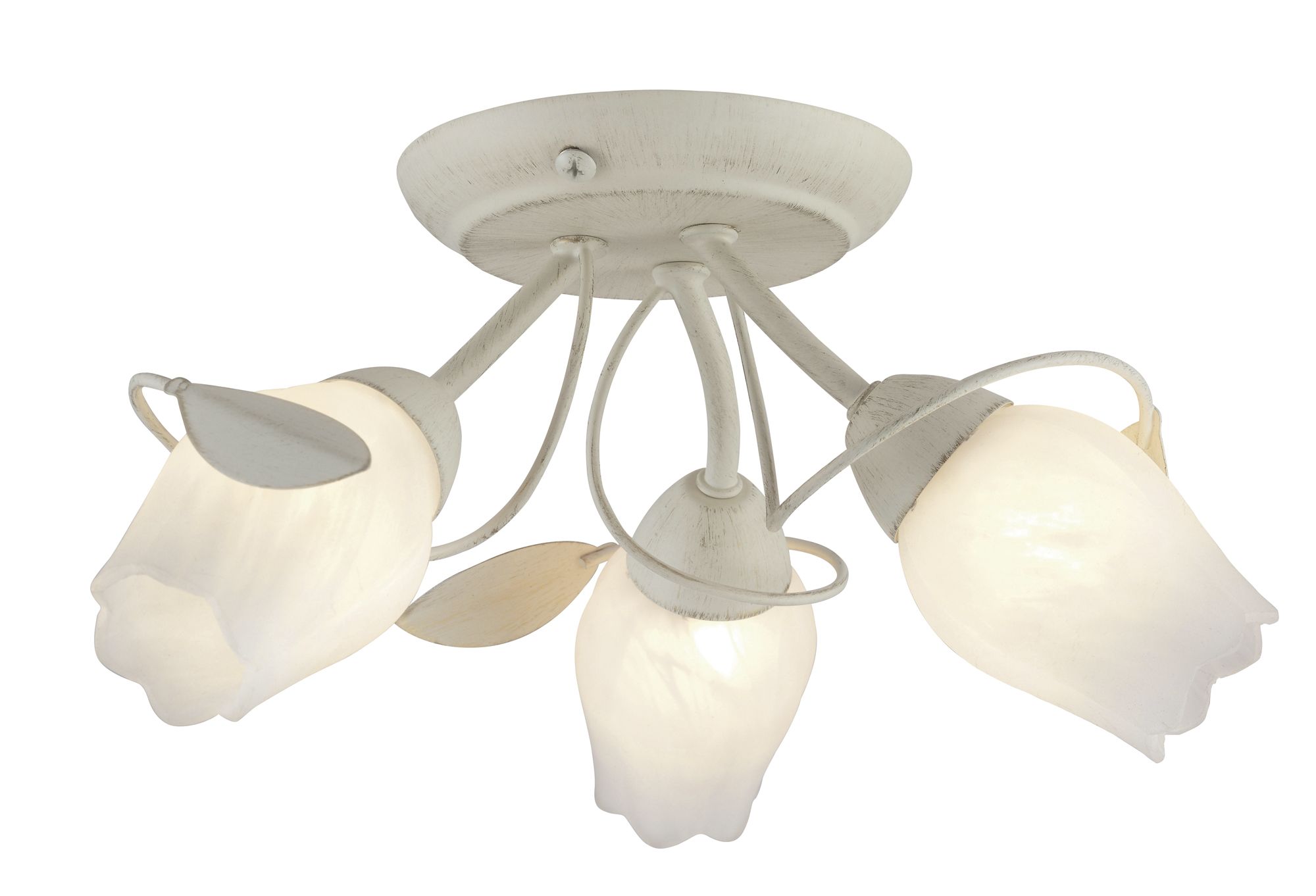 April Cream 3 Lamp Ceiling Light Departments DIY at B&Q