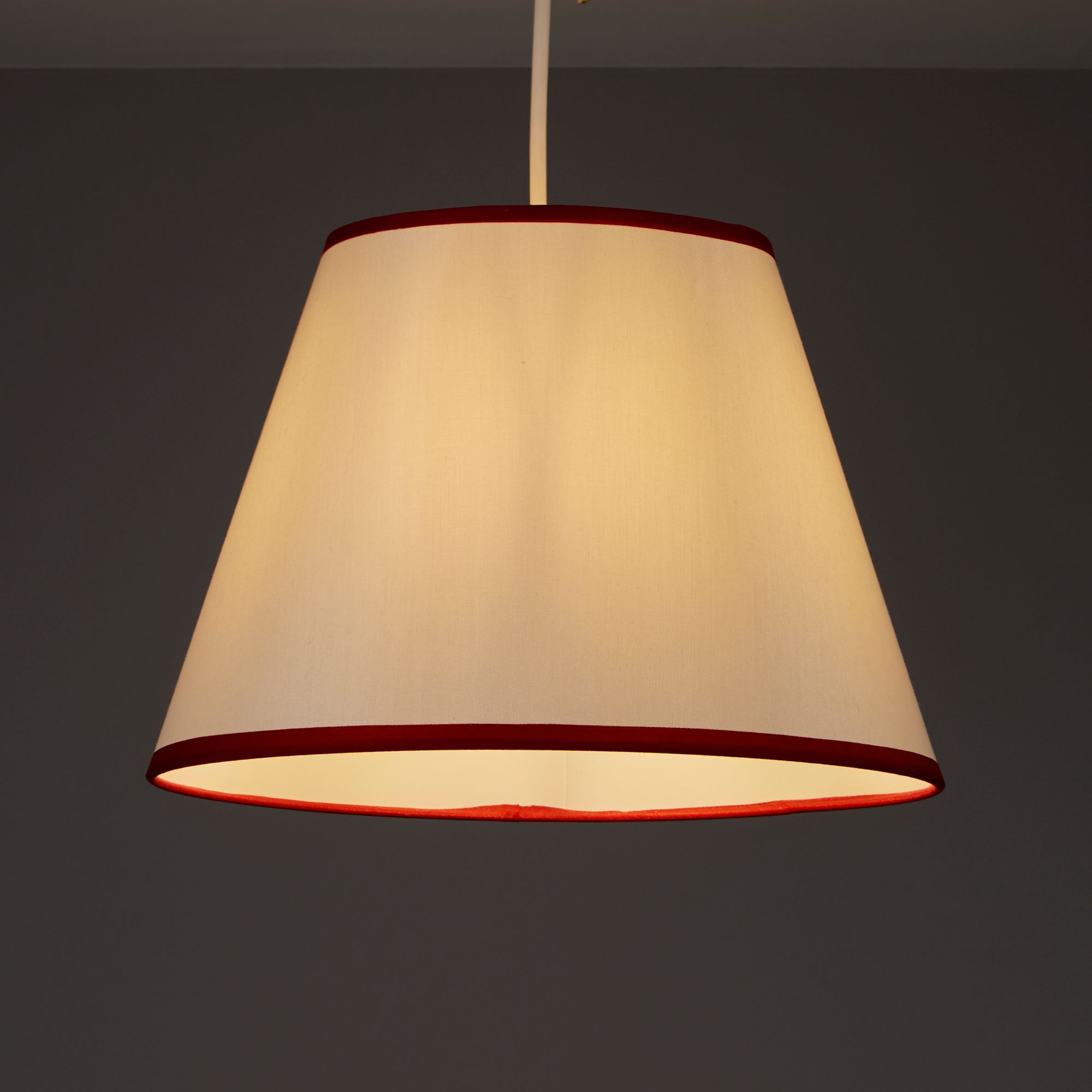 Colours Gemma Cream & red Ribbon Light shade (D)122mm Departments