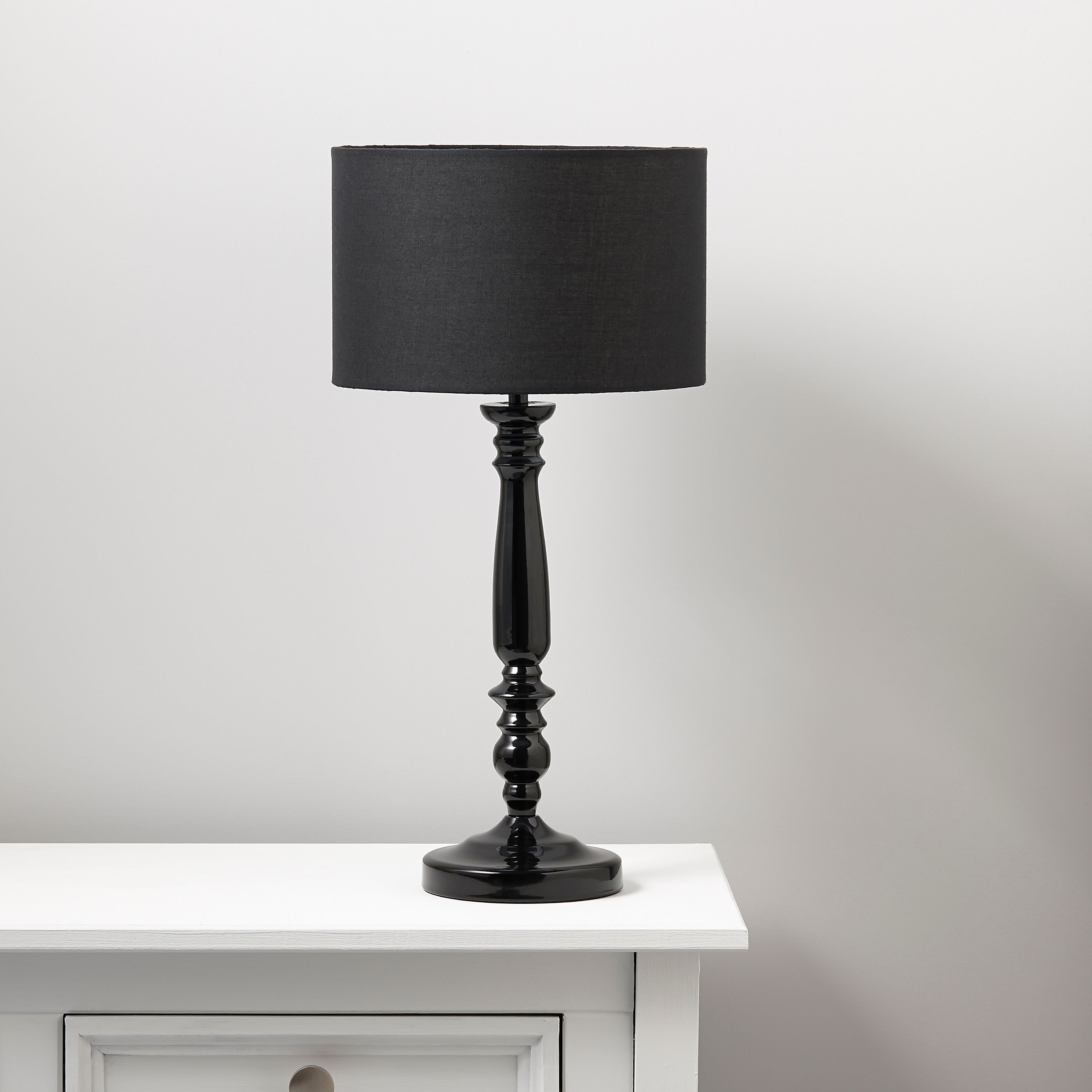 Angelina Black Table Lamp Departments DIY at B&Q