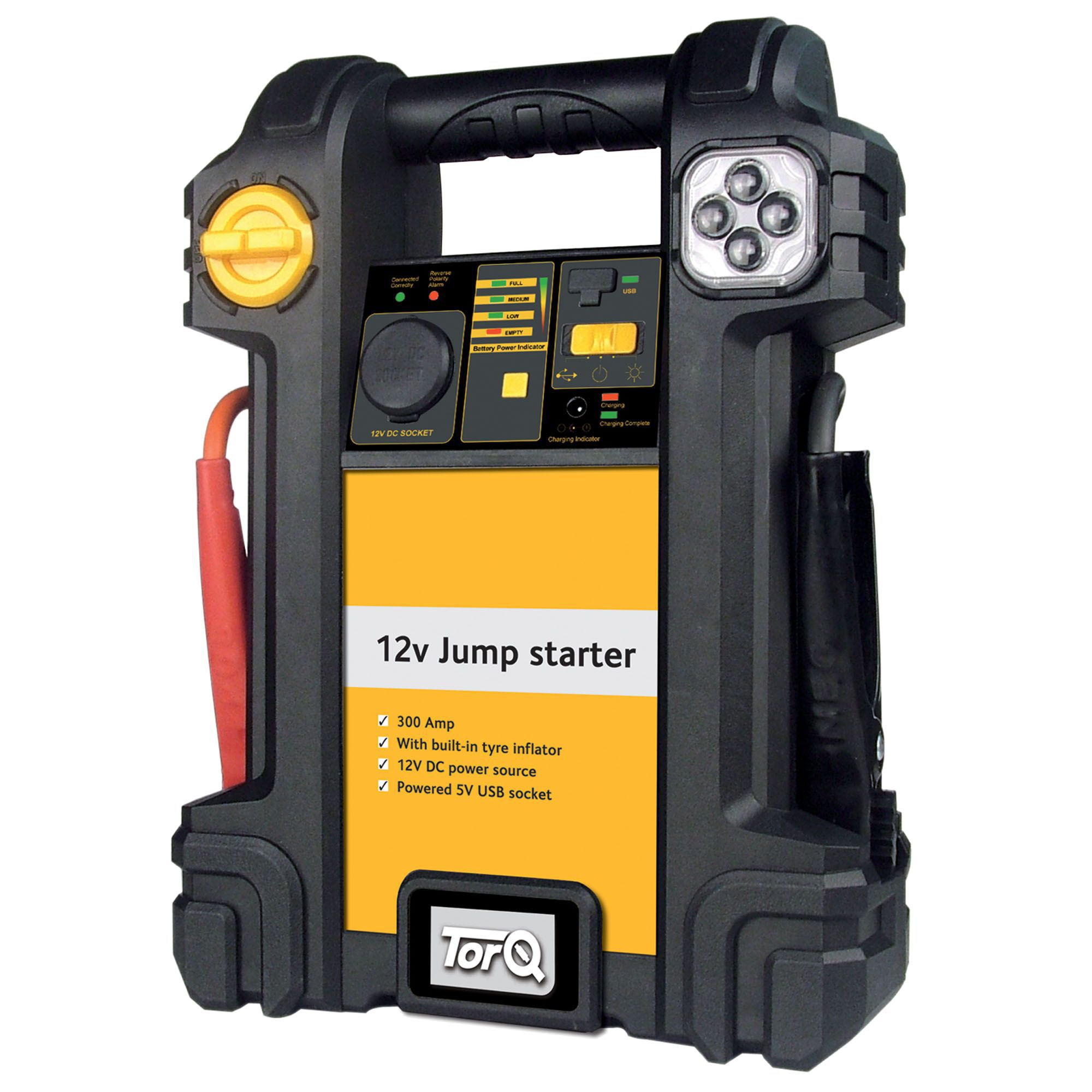 Torq 300 Amp Jump Starter with Compressor Departments