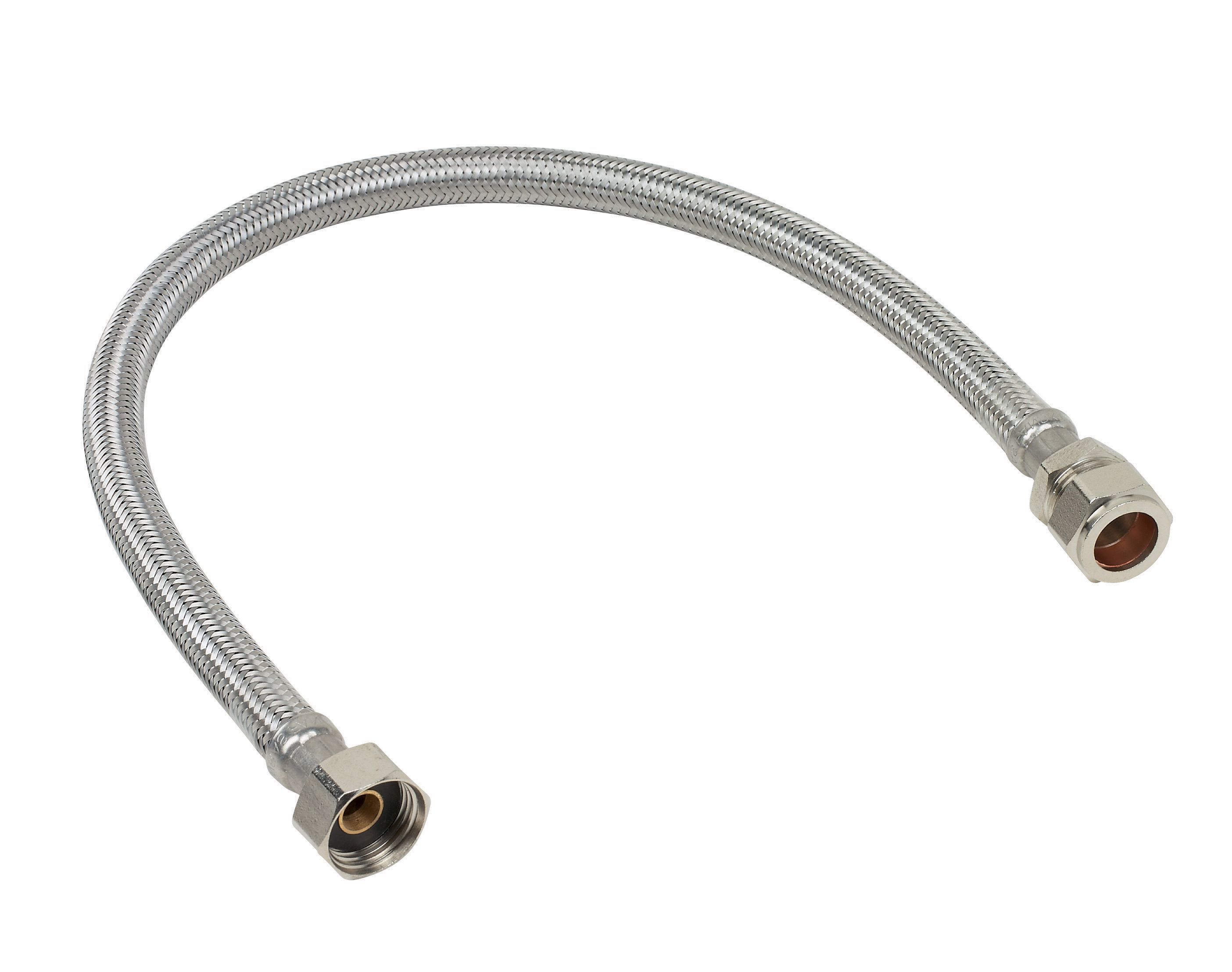kitchen 10mm bore plumbing New Flexible Tap Connector 1//2/" x 15mm x 600mm