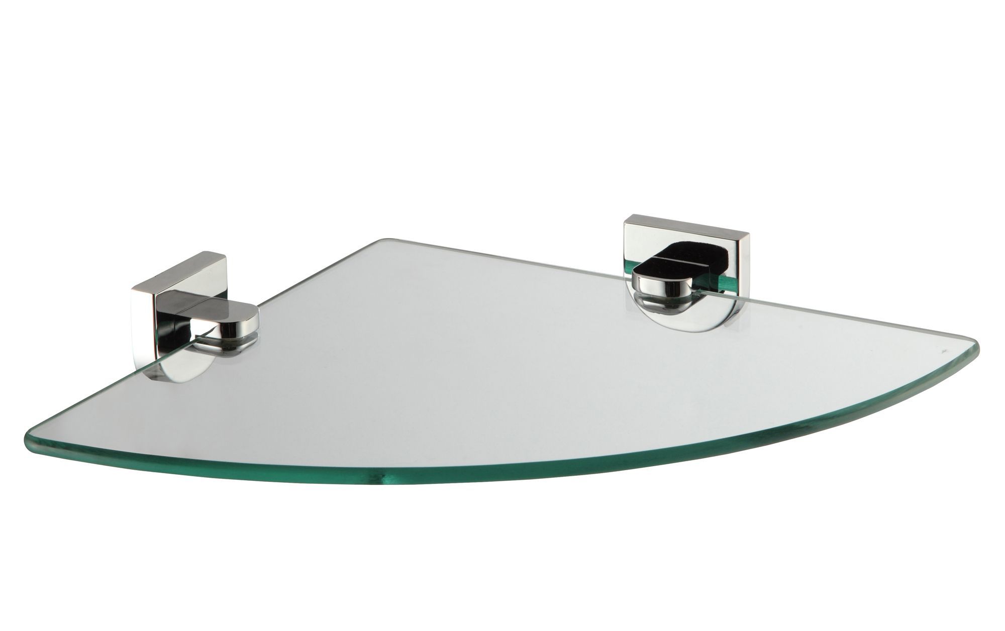 Axis Glass corner shelf (L)268mm (D)268mm Departments DIY at B&Q
