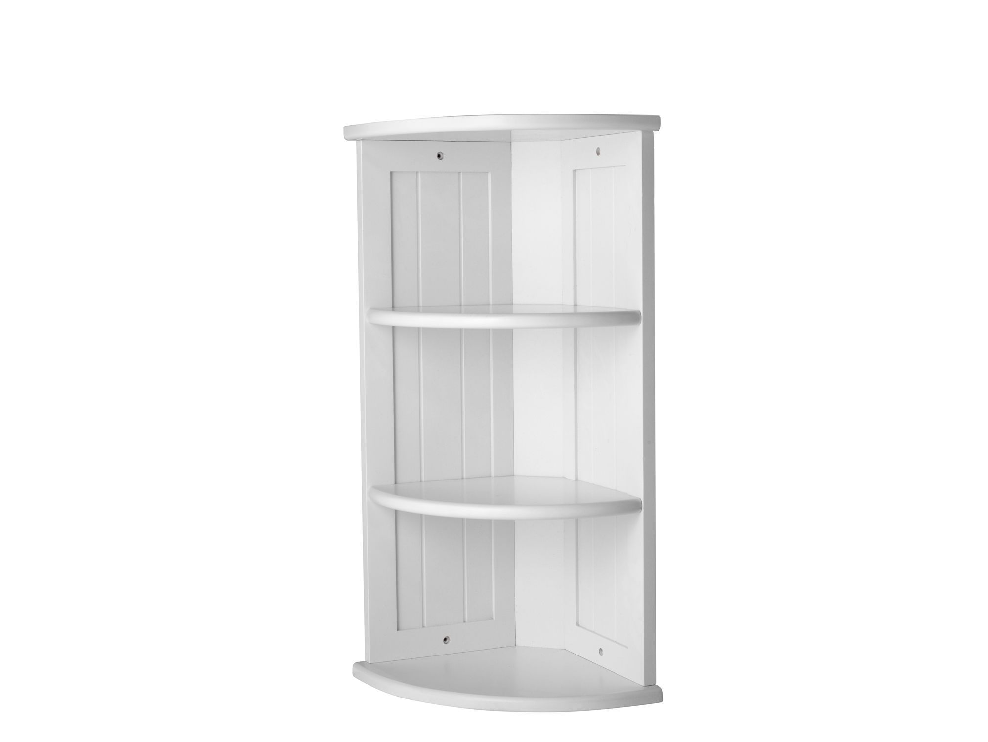 white bathroom corner shelf unit