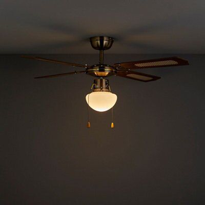 Reamington Brown Ceiling Fan Light Departments Diy At B Q