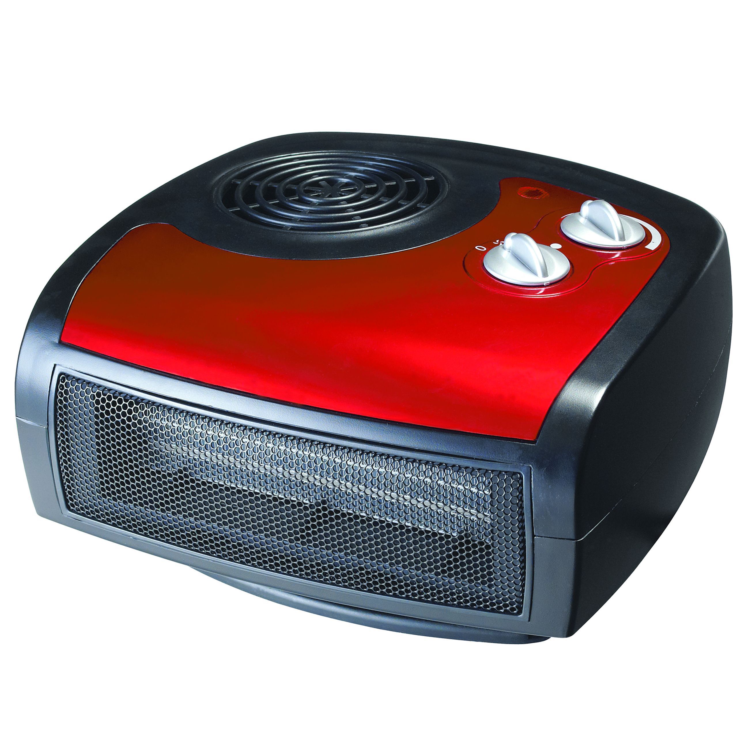 Blyss Electric 1500W Red & Black Fan Heater Departments DIY at B&Q