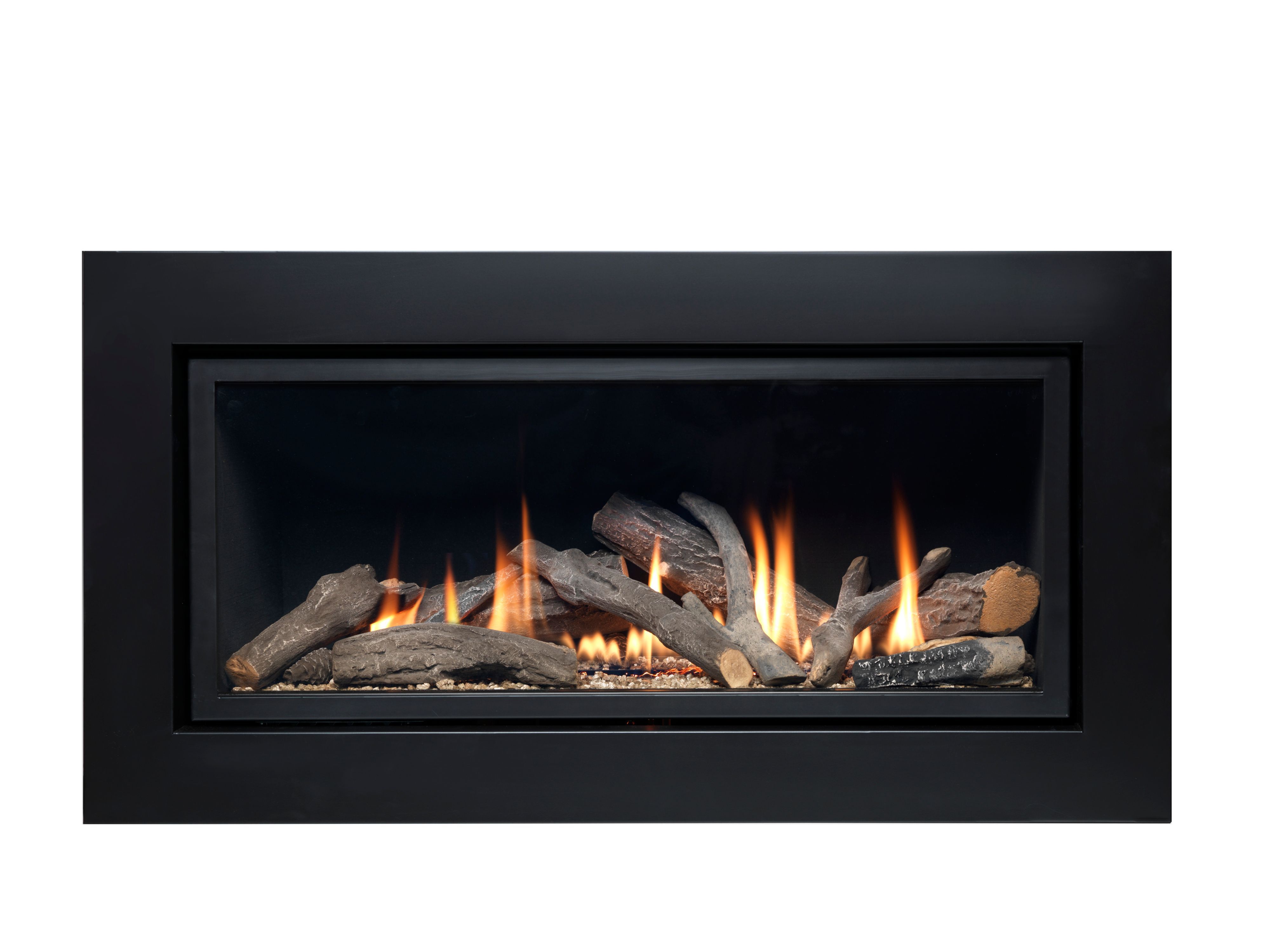 Ignite Pinnacle Black Remote Control Inset Gas Fire Departments DIY