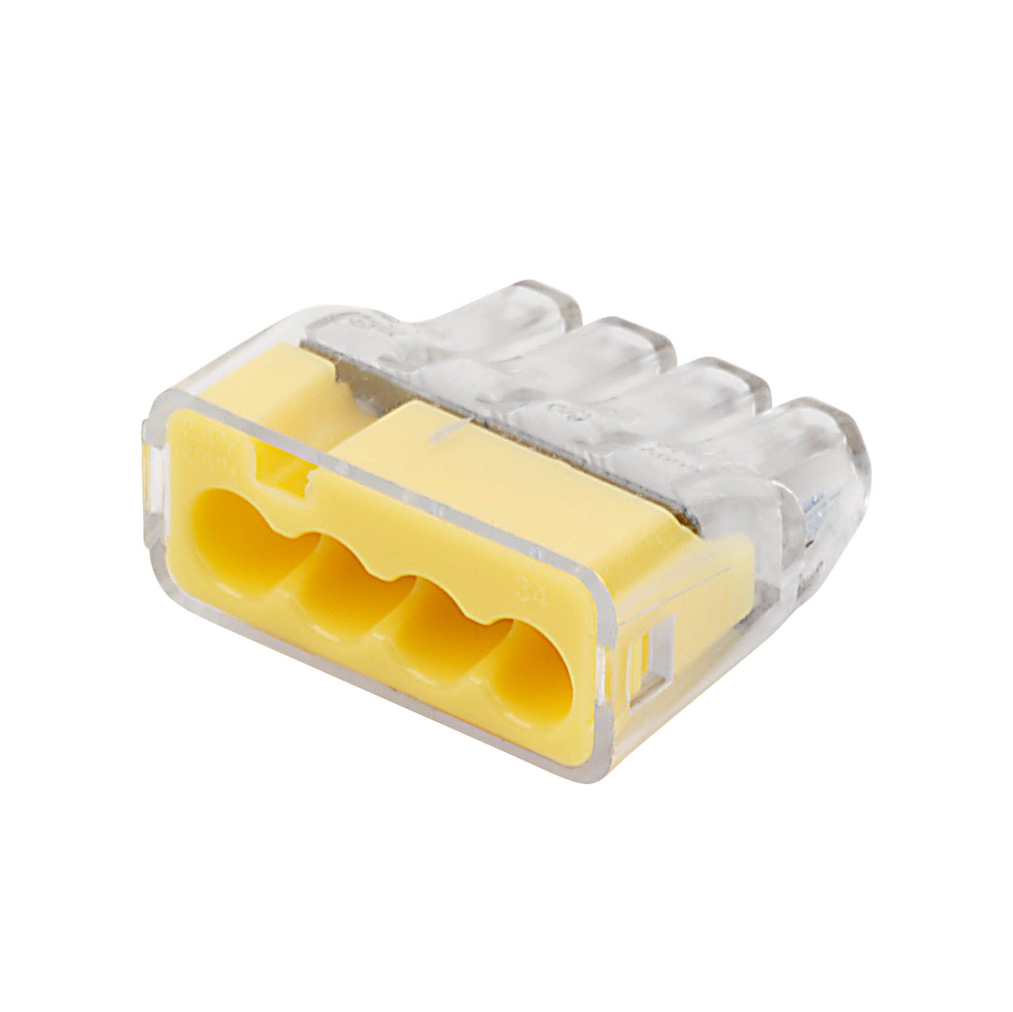 Ideal Yellow 32A PushIn Wire Connector, Pack of 100 Departments