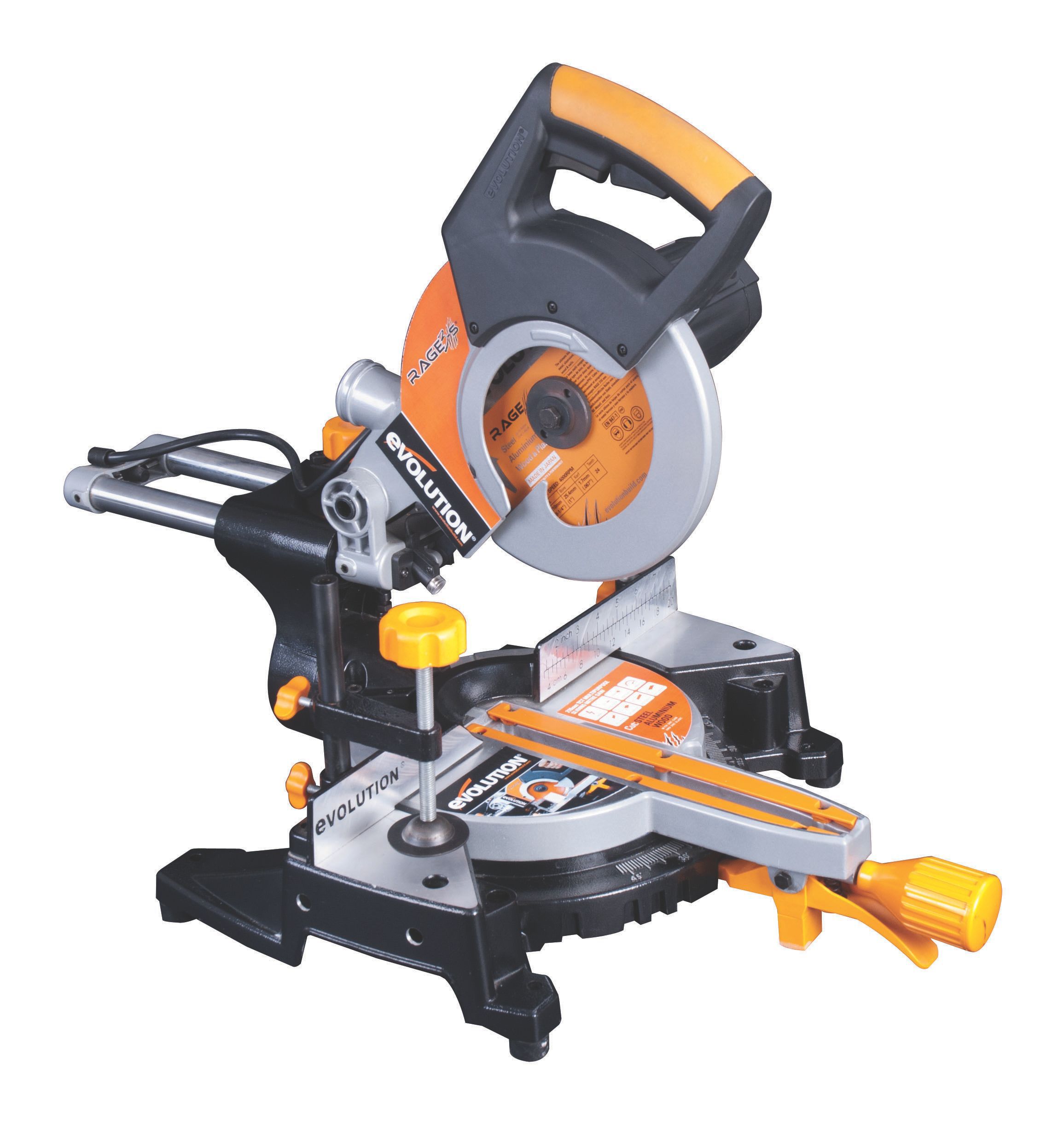 Evolution Professional 1500W 240V 210mm Sliding mitre saw RAGE3S