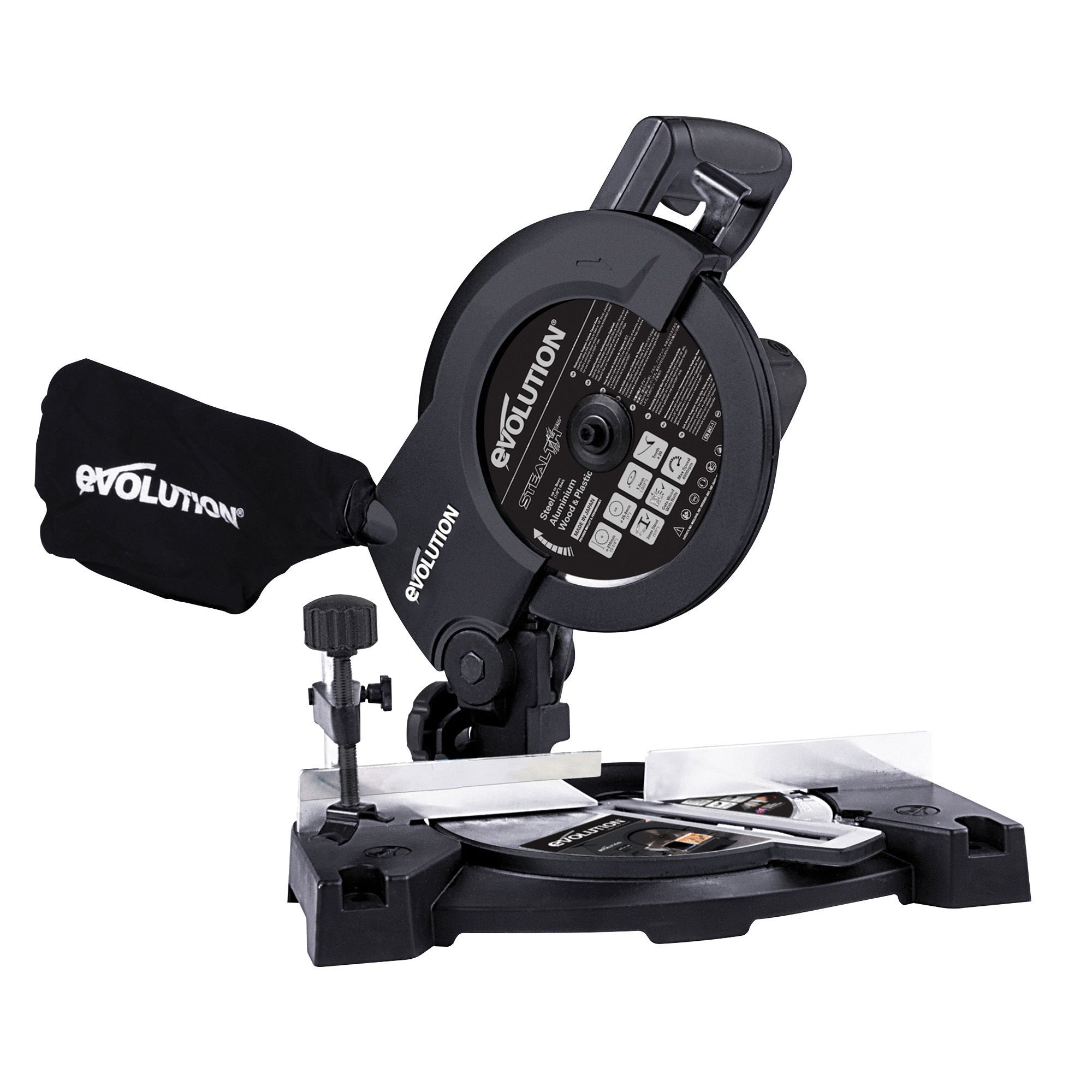 Evolution Stealth 1100W 240V 210mm Compound mitre saw STEALTH3B