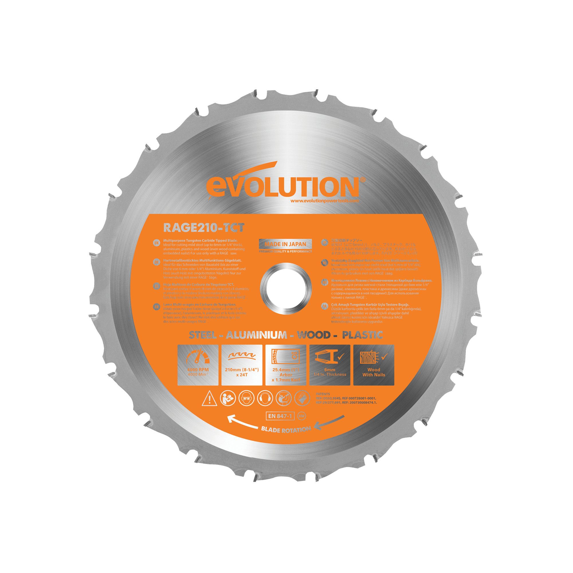 Evolution Rage (Dia)185mm Circular Saw Blade | Departments | DIY at B&Q