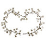 1.83m Champagne Christmas garland with Champagne glitter stars & hanging loop. Metal ends can be used to attach garland as required