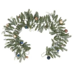 1.83m Decorated bauble Green Garland