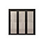 1 panel 1 Lite Frosted Glazed Shaker Black Pine Internal Folding Door set, (H)2060mm (W)2142mm